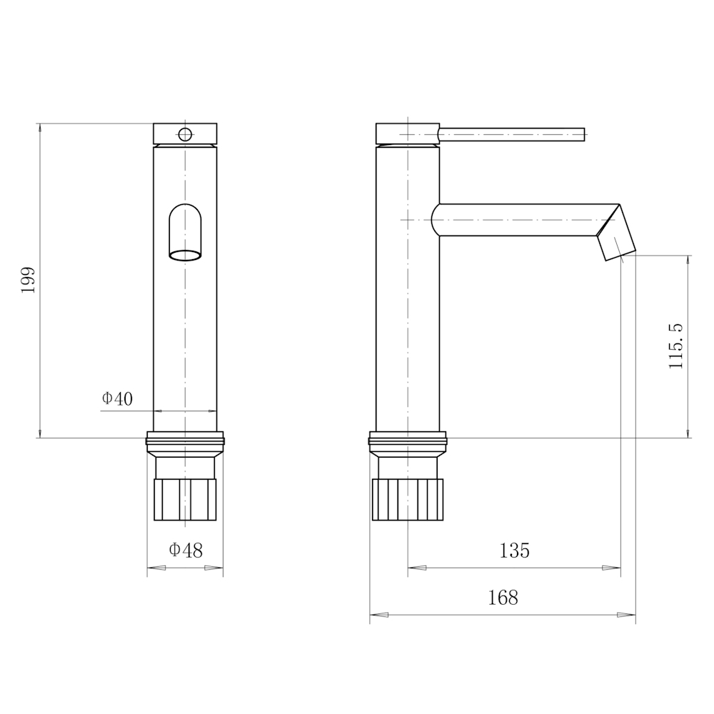 Изображение товара Смеситель для раковины Fashun A51133 однорычажный цвет сатин
