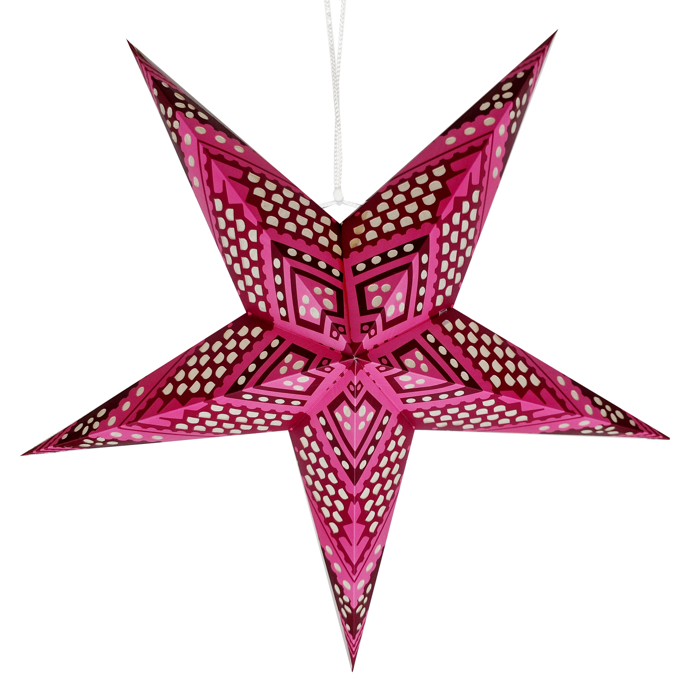 Изображение товара Елочная игрушка Звезда Инди 2.5x38 см розовый светящаяся LED