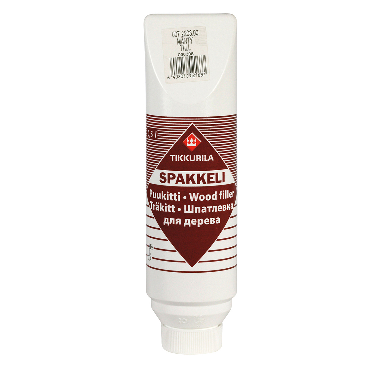 Изображение товара Шпатлевка Tikkurila Spakkeli Puukitti белая 0.5л Изображение товара Шпатлевка Tikkurila Spakkeli Puukitti белая 0.5л