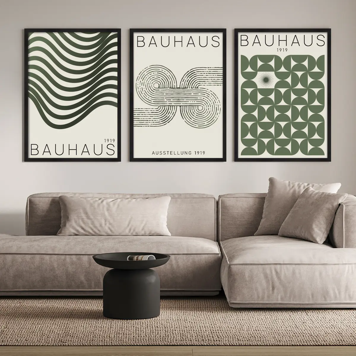 Картина с рамкой Postermarket Выставка 1919 50x70 см цвет зеленый - 3
