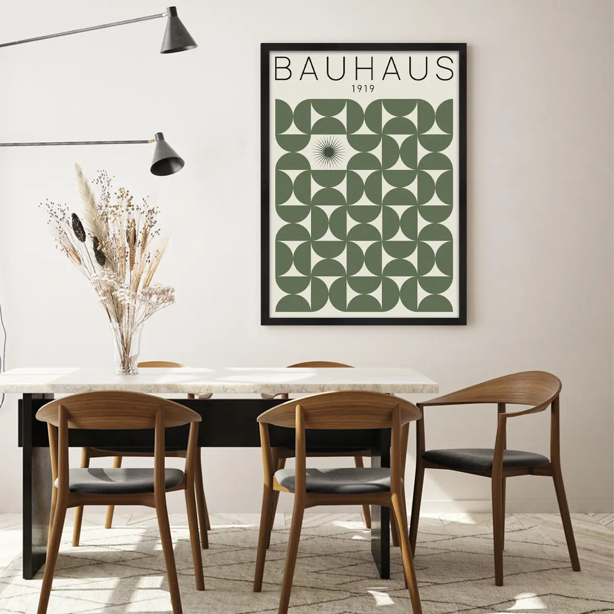 Картина с рамкой Postermarket Выставка 1919 50x70 см цвет зеленый - 1