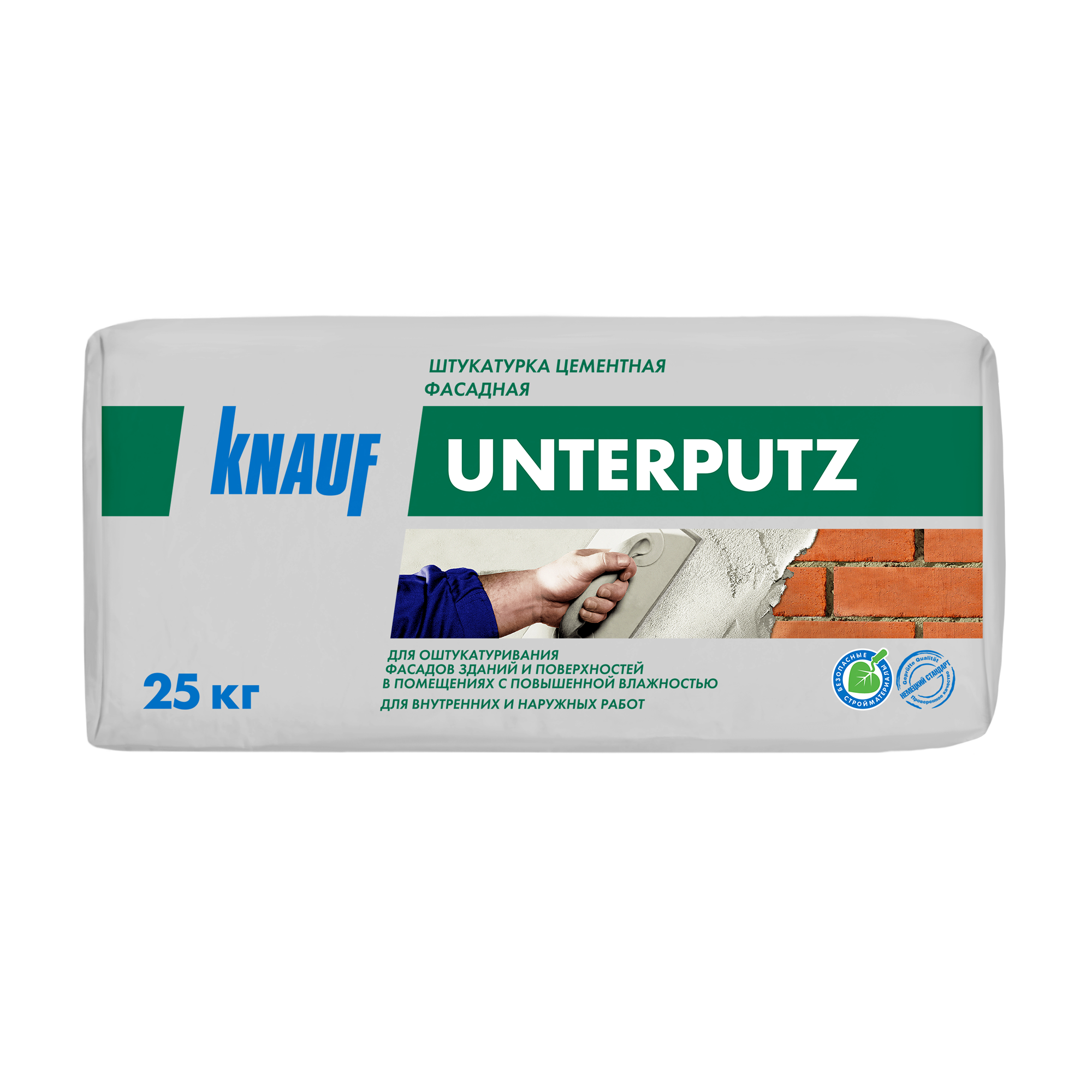 Изображение товара Штукатурка цементная Knauf Унтерпутц 25 кг - универсальная для внутренних и наружных работ