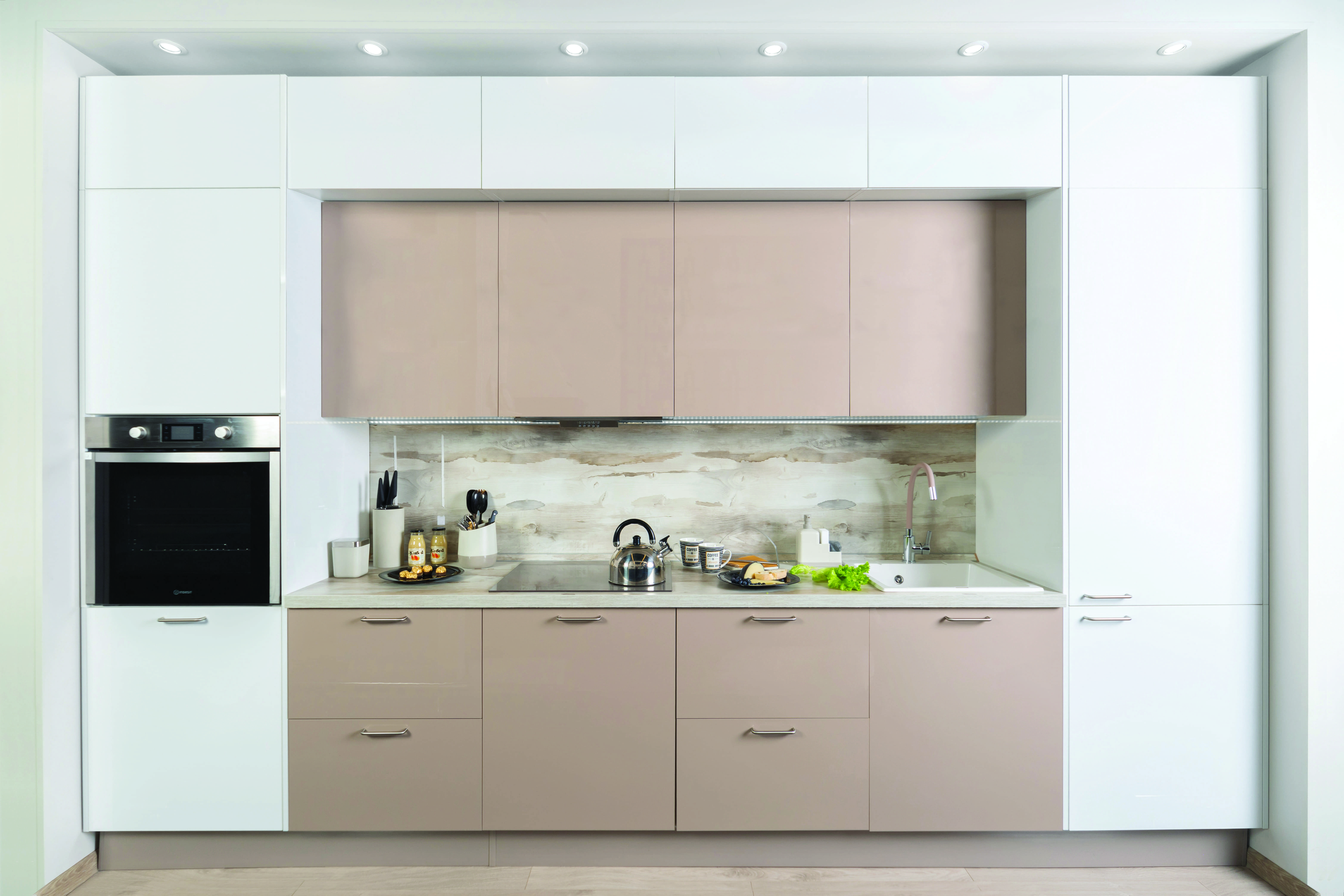 Изображение товара Фасад универсальный для кухонного шкафа 77x60 см Аша фасад д/кух/шк плита ДСП цвет бежевый лакированный