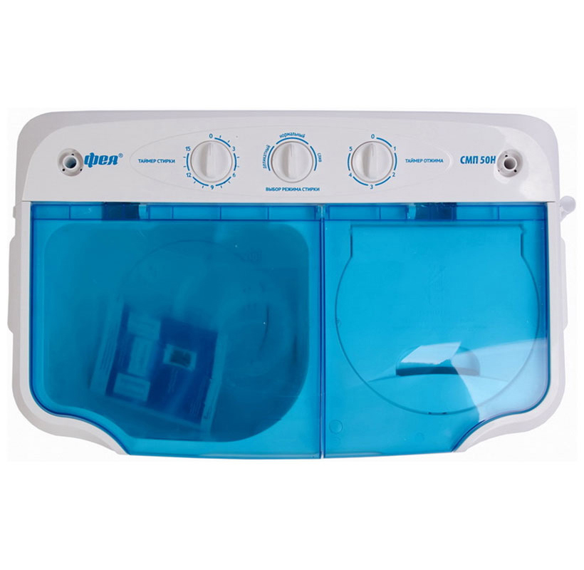 Изображение товара Компактная стиральная машина Фея Смп 50нс 5 кг Россия белый синий