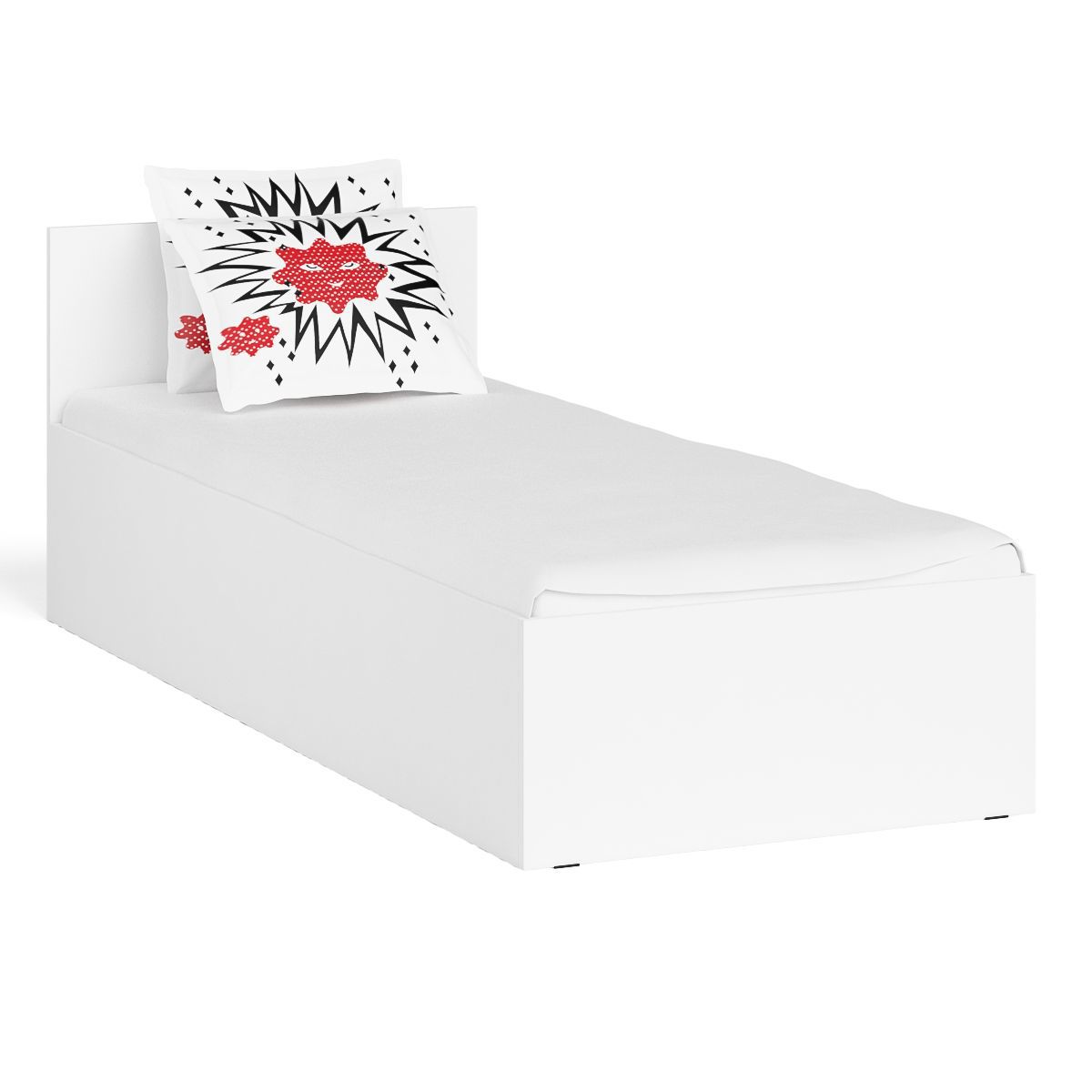 Изображение товара Кровать СВК Мори 800 односпальная белая ЛДСП