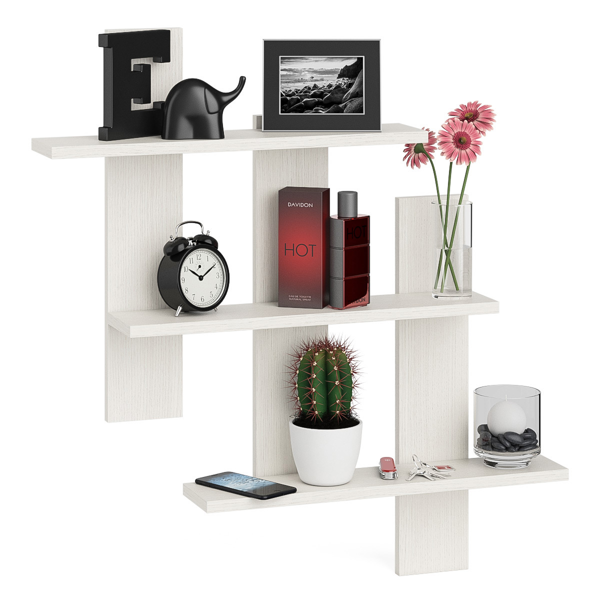 Изображение товара Настенная полка Свк 84x14 см ЛДСП цвет дуб лоредо