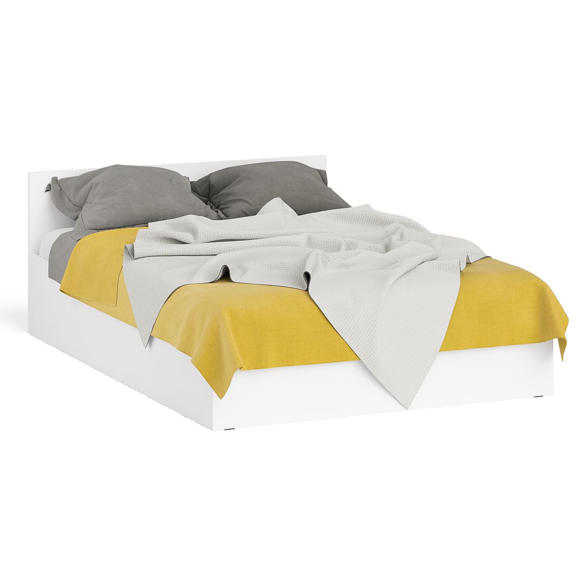 Изображение товара Кровать Мори 1400 СВК белая современная двуспальная мебель для спальни