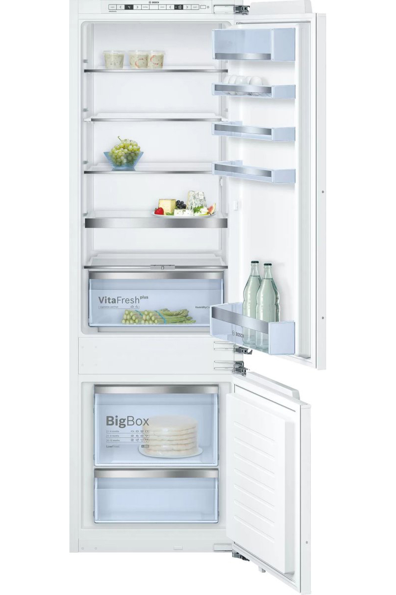 Изображение товара Встраиваемый двухкамерный холодильник Bosch KIS87AF30U белый A++