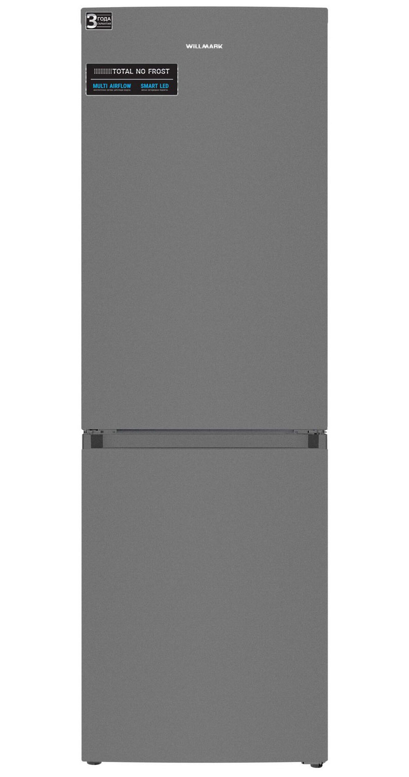 Изображение товара Отдельностоящий Холодильник двухкамерный Willmark RFN-425NFGT темный графит 59.5x185 см цвет графит