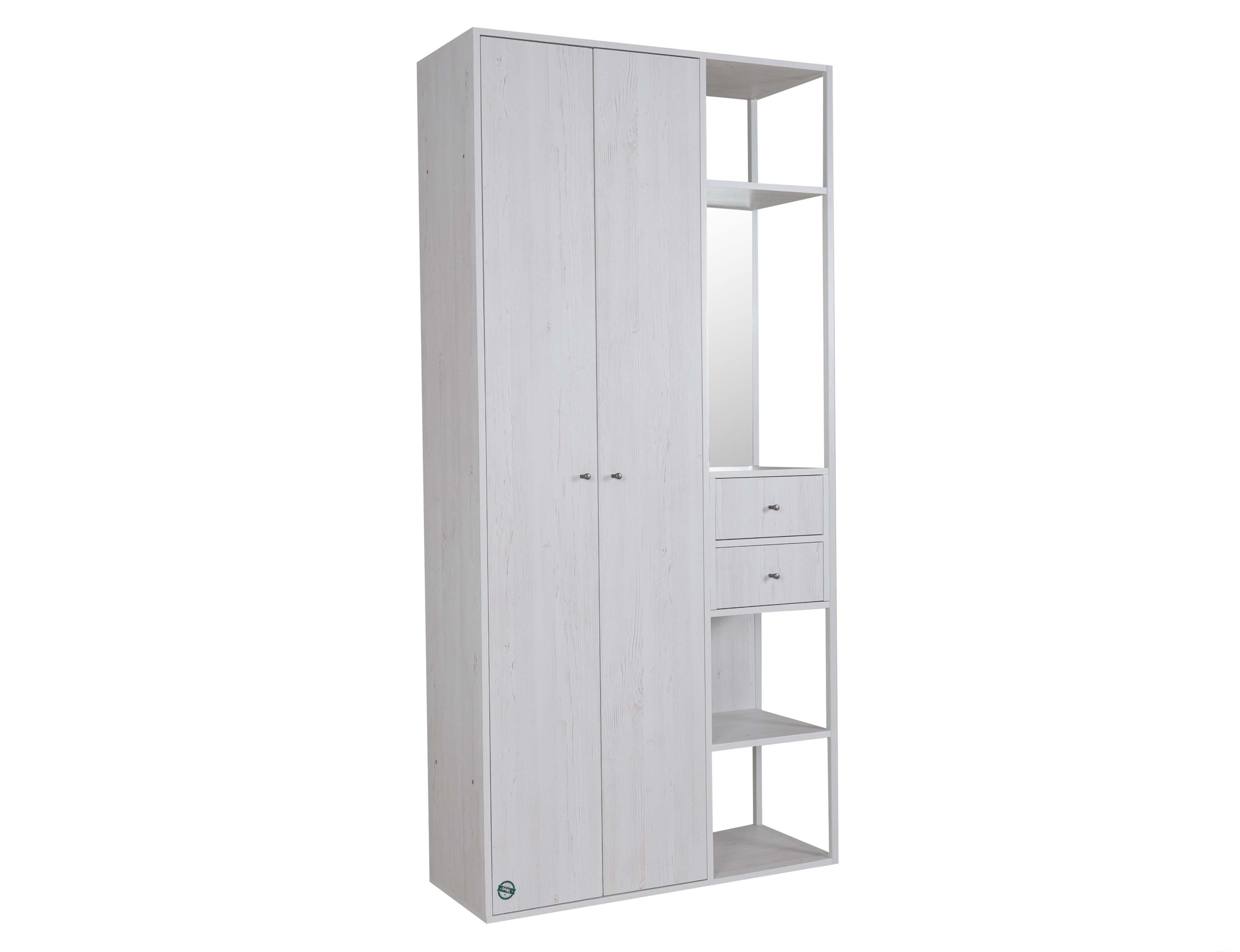 Изображение товара Комплект мебели для прихожей Ивару Берген-5 97x200x35 см ЛДСП цвет белый