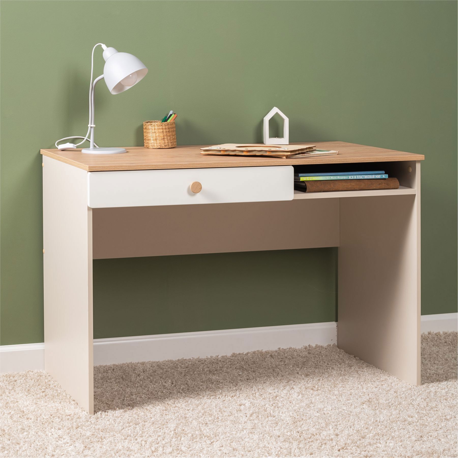 Изображение товара Письменный стол Egregor Андерсон 12.158 109x75x59.4 см ЛДСП цвет бежевый