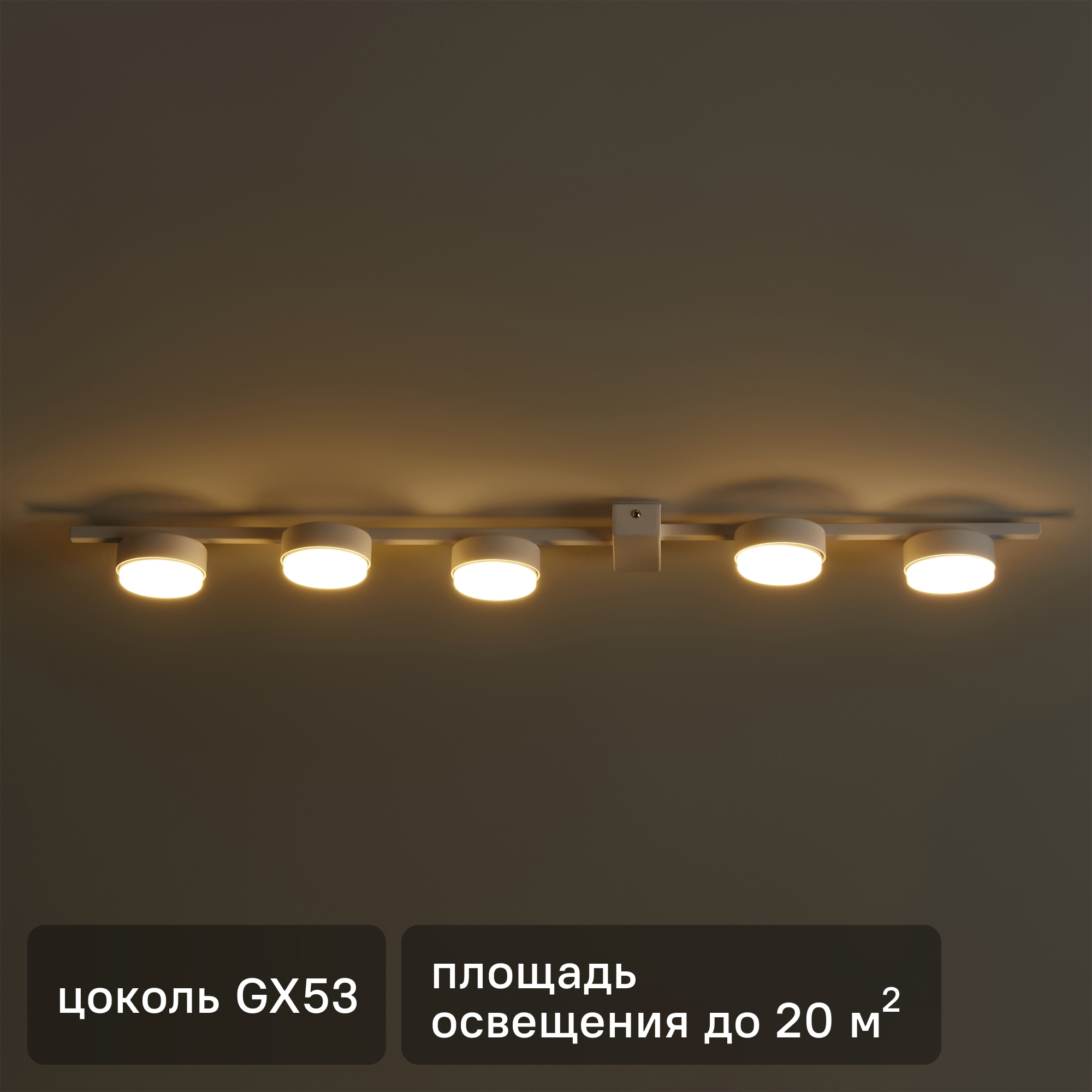 Изображение товара Люстра потолочная Lamia 5 ламп GX53 8 Вт стиль Современный белая Изображение товара Люстра потолочная Lamia 5 ламп GX53 8 Вт стиль Современный белая