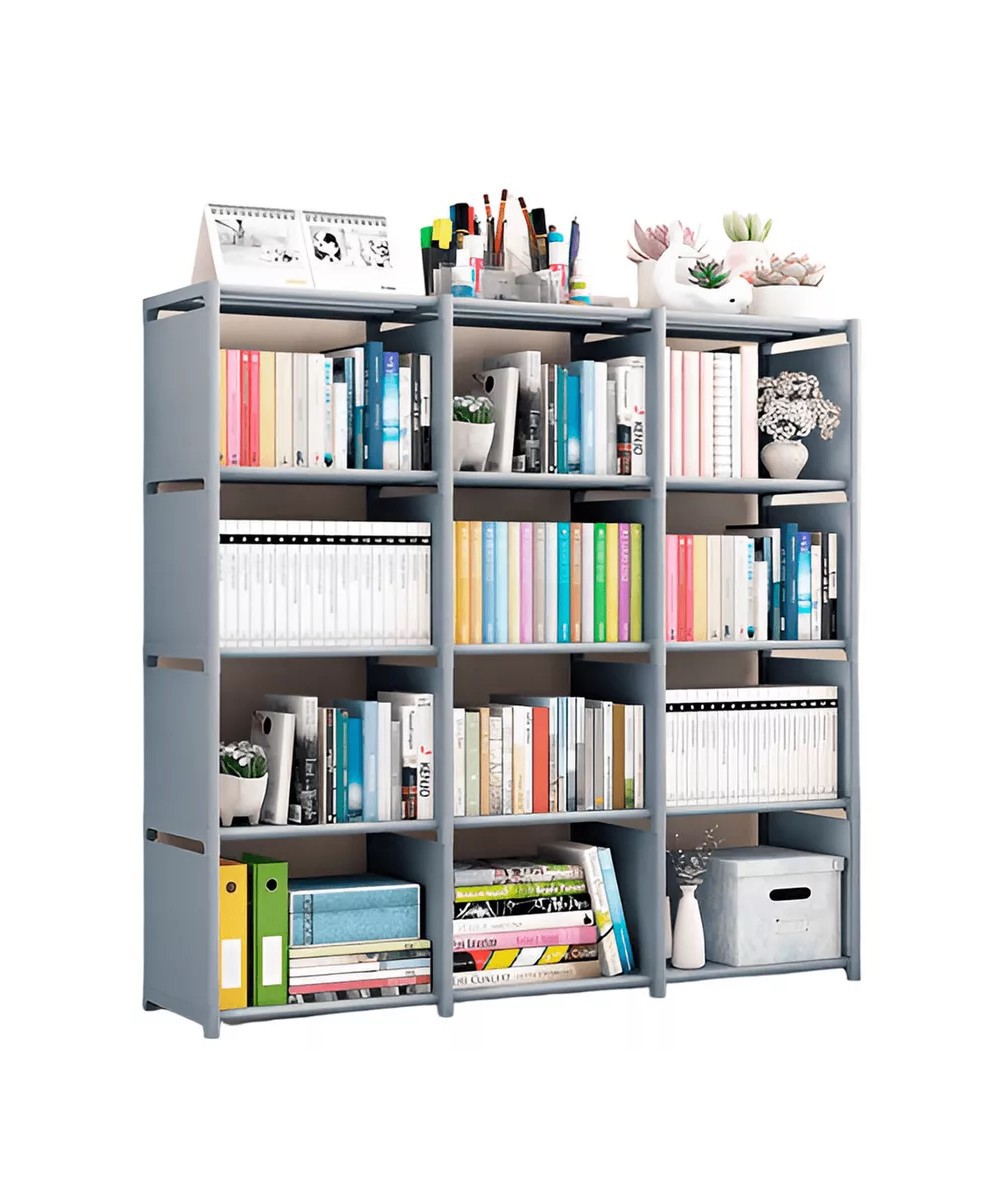 Изображение товара Стеллаж с секциями Ridberg 12 ячеек 123x125x31 см нагрузка до 15 кг металл и пластик цвет серый