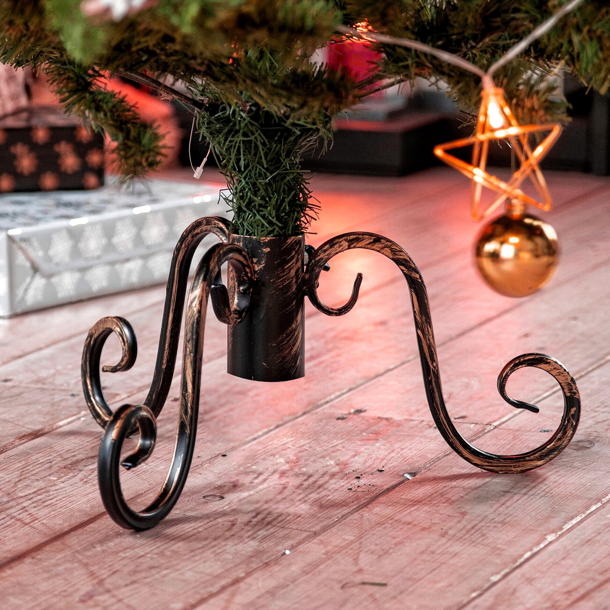 Изображение товара Подставка для елки h до 1.5 м Laptev металл цвет черный бронзовый