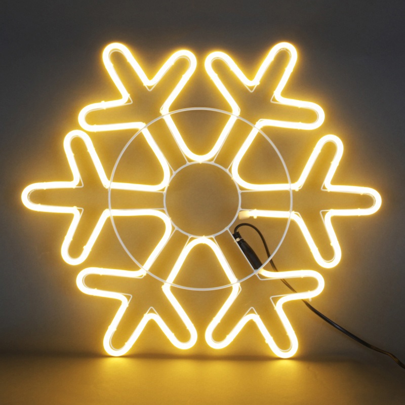 Изображение товара Светящаяся электрическая фигура Снежинка Sneha 1 лампа желтый для дома