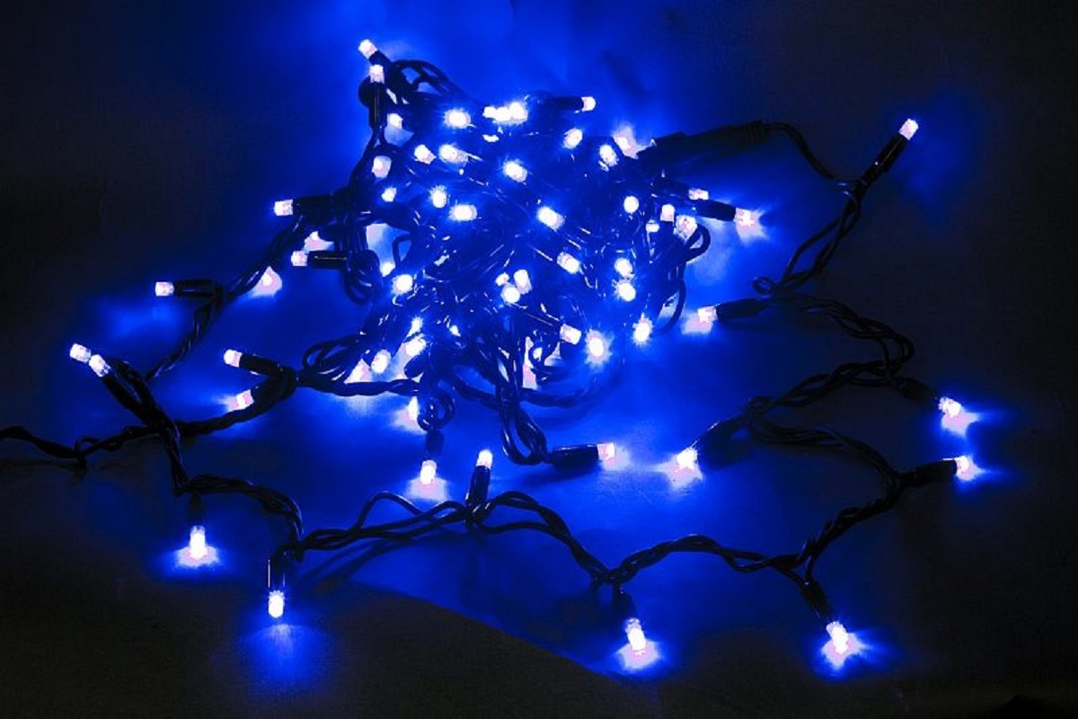 Изображение товара Электрогирлянда комнатная Sneha A-026A BL светодиодная 10 м 100 ламп синий
