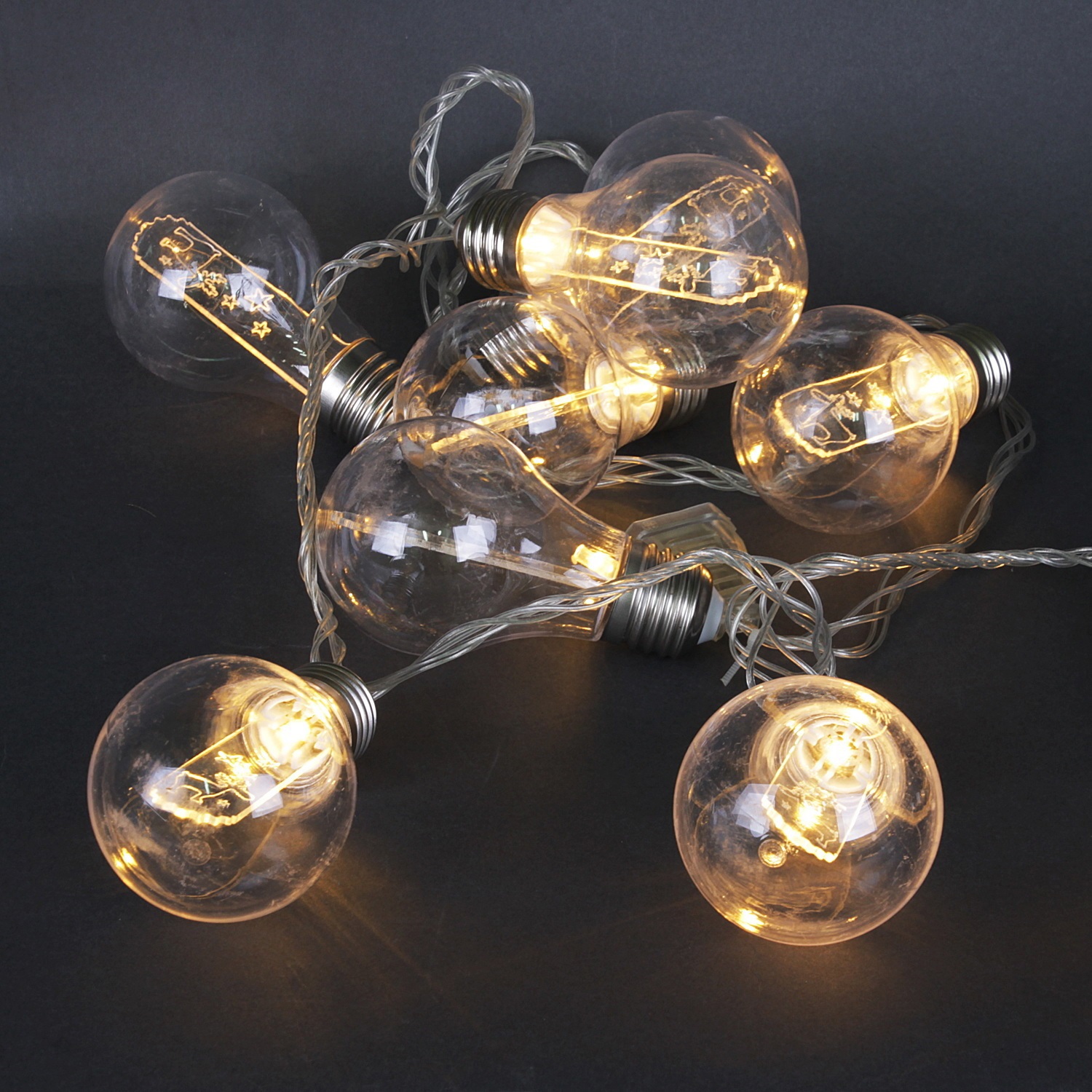 Изображение товара Электрогирлянда комнатная Sneha a-321 wt 1.8 м 10 ламп разноцветная