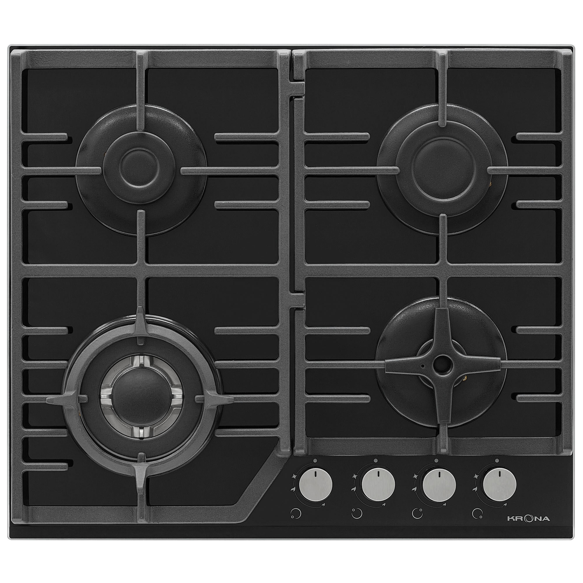 Изображение товара Газовая варочная панель Krona Corniola 60 BL, 4 конфорки, черный цвет