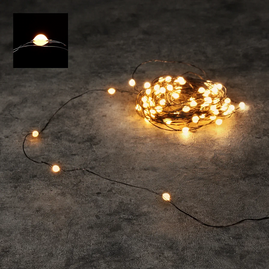 Изображение товара Электрогирлянда универсальная Luca 84902 роса 10 м 100 ламп белый 1 режим работы