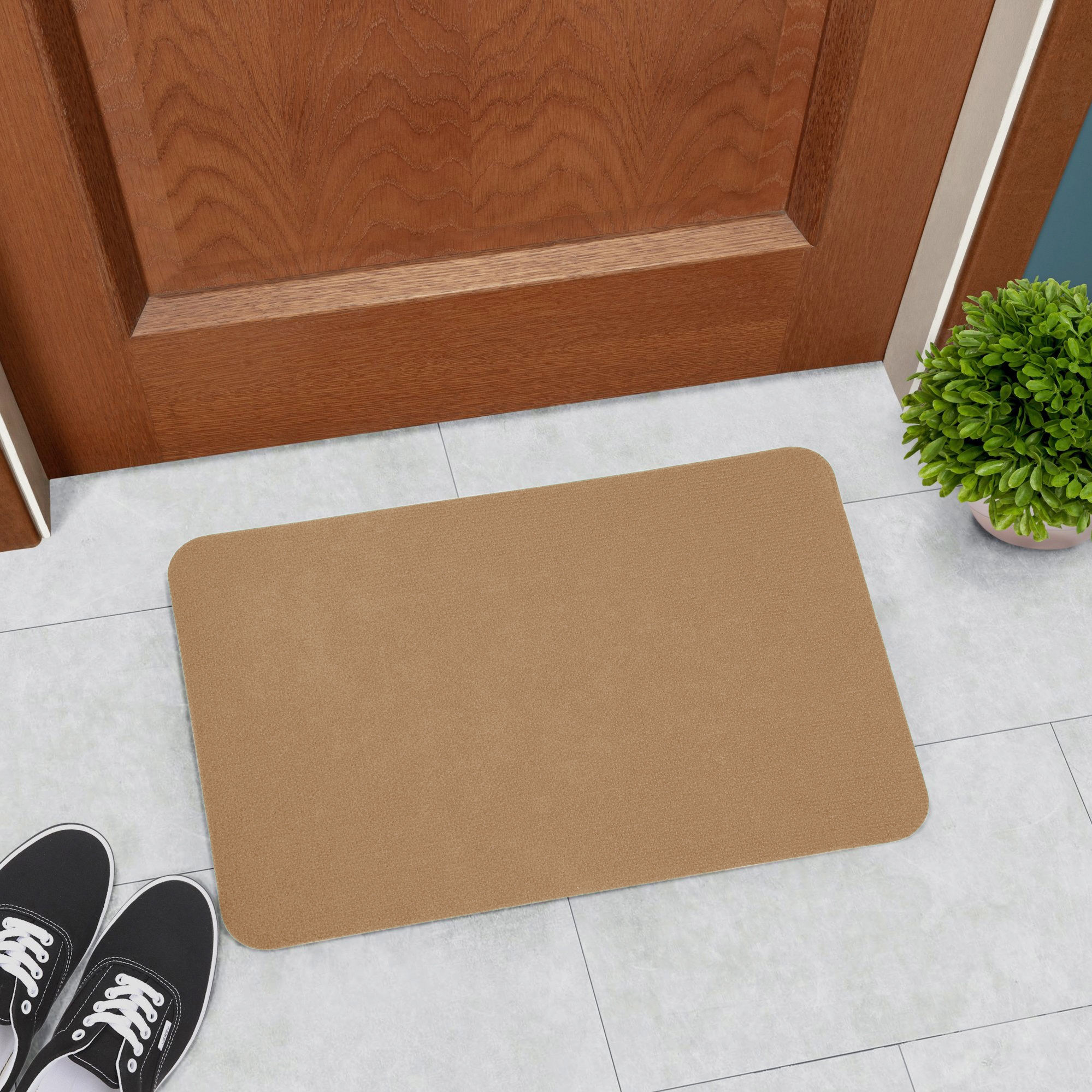Изображение товара Декоративный коврик Флорт Экспо 40x60 см бежевый нескользящий для входа