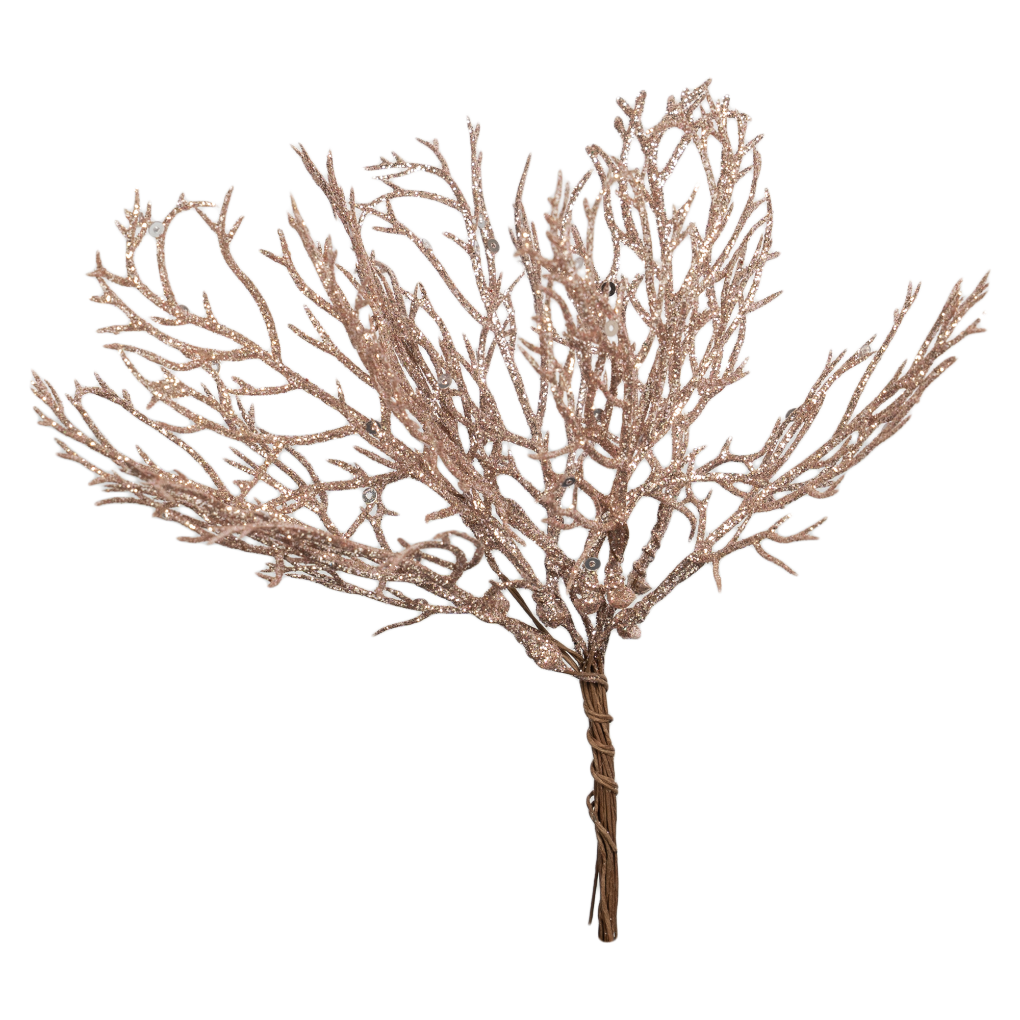 Изображение товара Новогоднее украшение Ветка Коралл 20x12 см розовый декоративное изделие для праздника