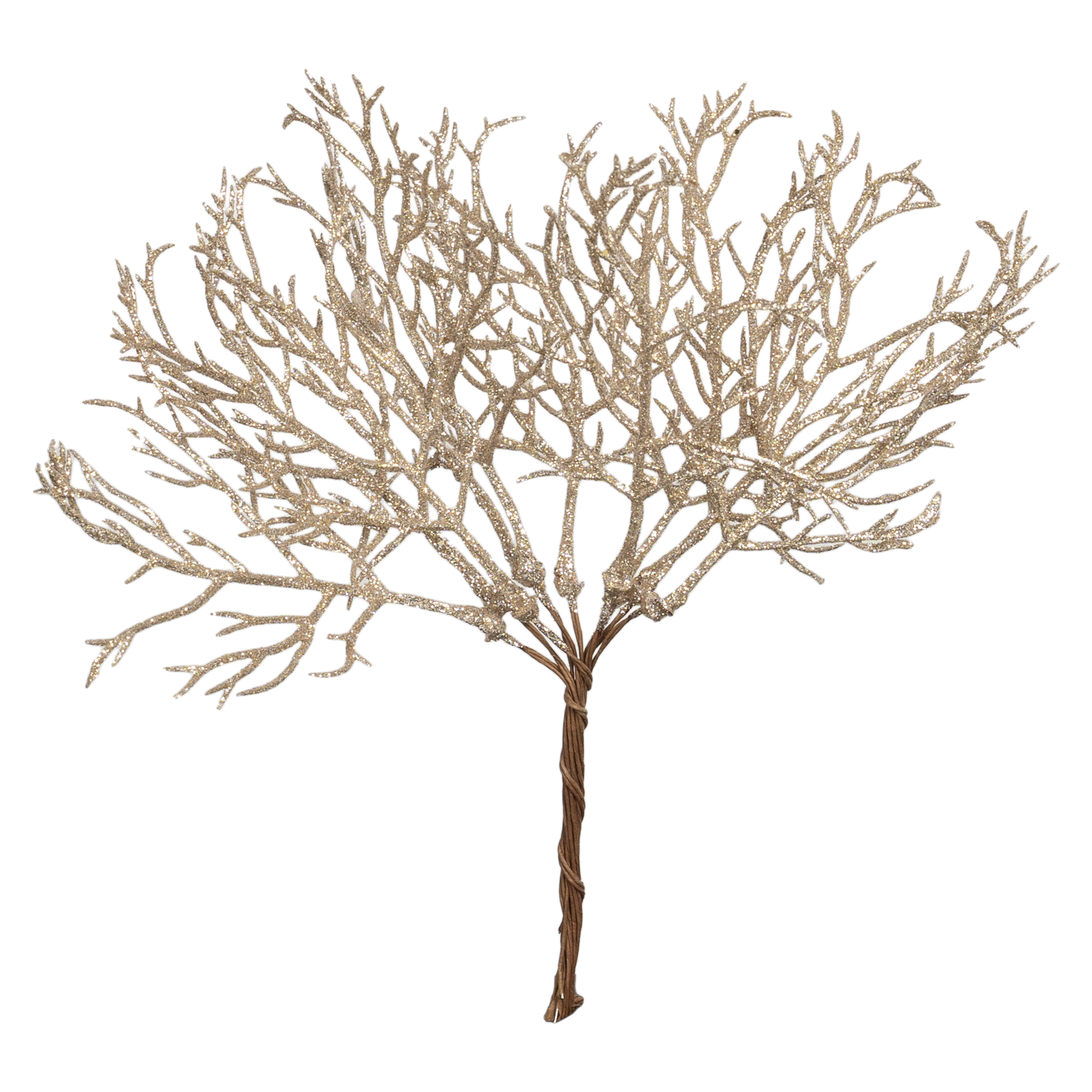 Изображение товара Новогоднее украшение Ветка Коралл 20x12 см бежевое для праздничного интерьера