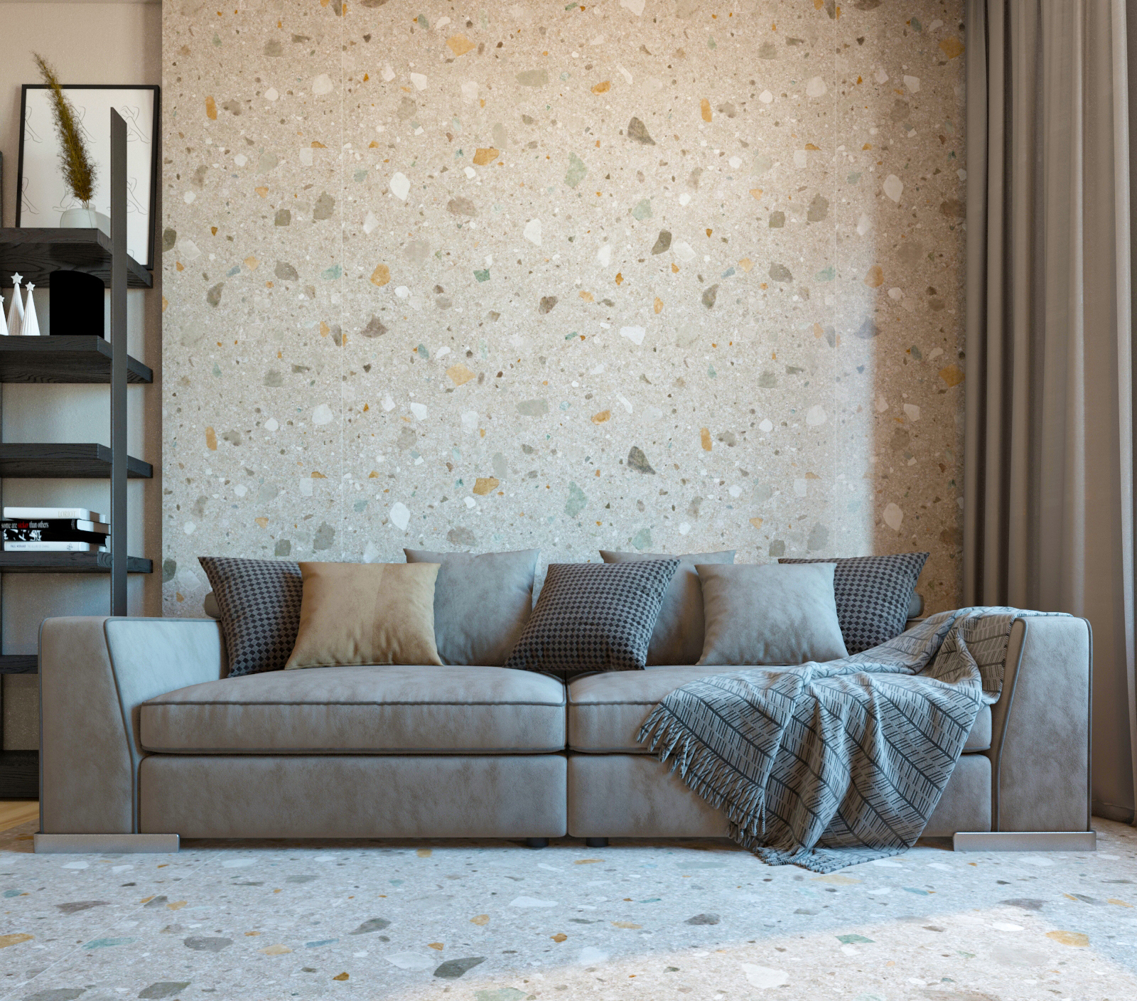 Изображение товара Керамогранит IDALGO Граните Герда 60x120 см серо-бежевый для внутри и снаружи