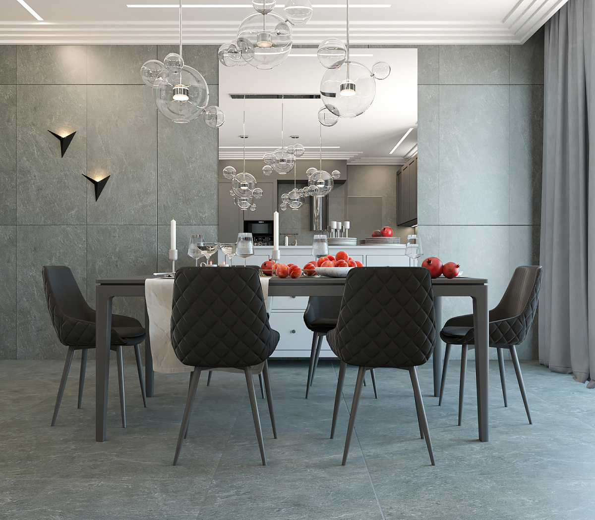 Изображение товара Керамогранит Idalgo 60x120 см, Черно-Серый, для внутренней и внешней отделки