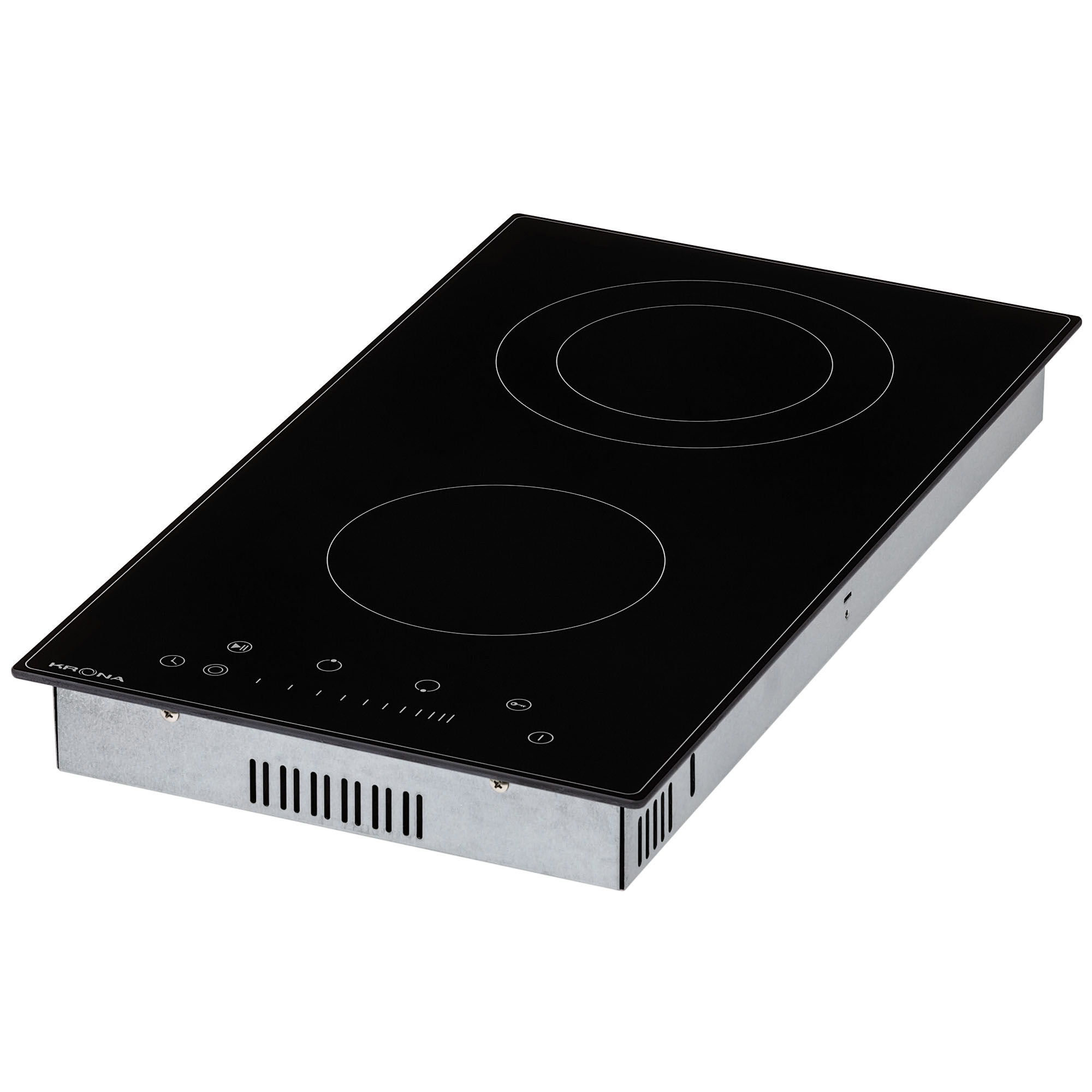 Изображение товара Электрическая варочная панель Krona Laurel 30 BL 2 конфорки стеклокерамика черный