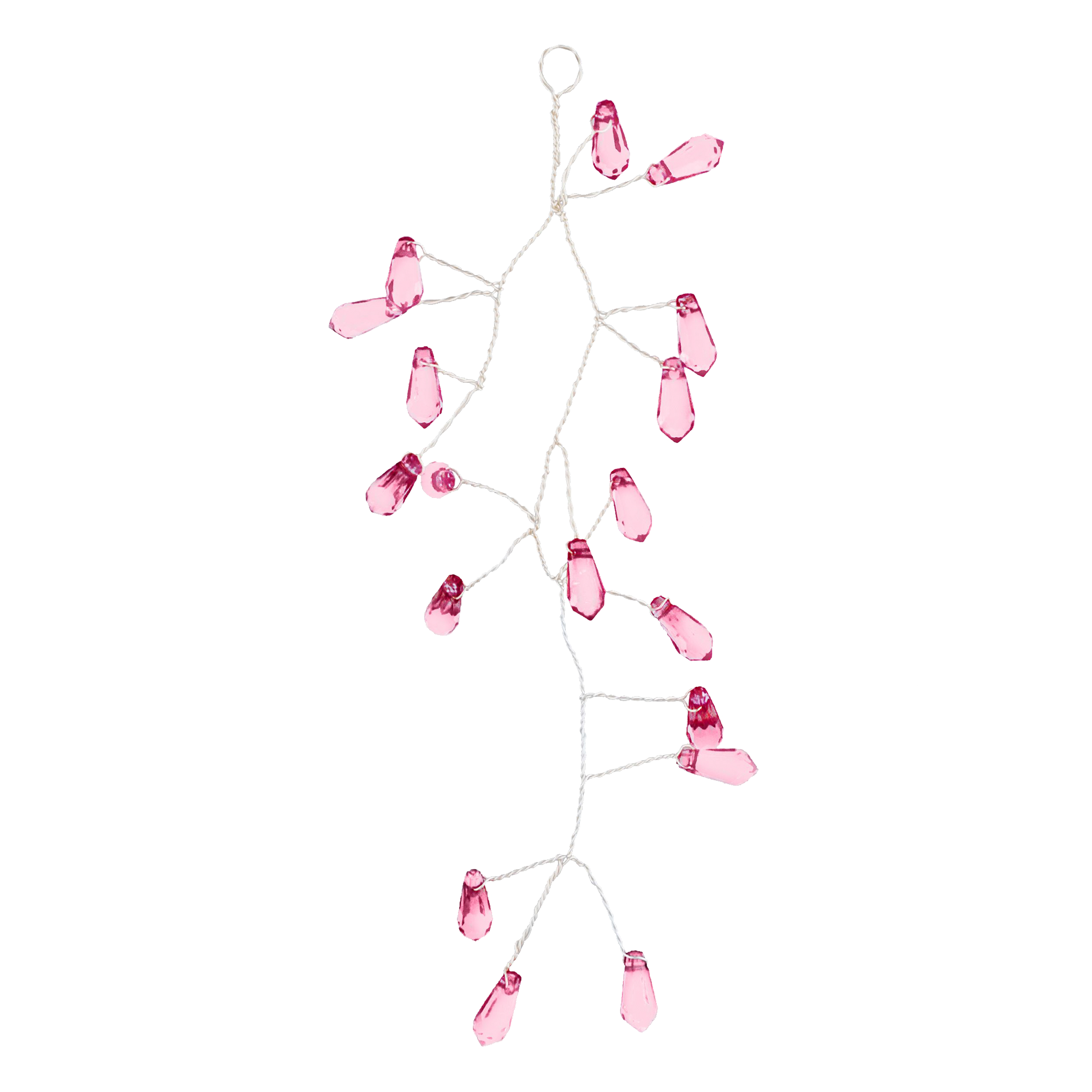 Изображение товара Украшение елочное «Ветка», 14x6 см, цвет розовый