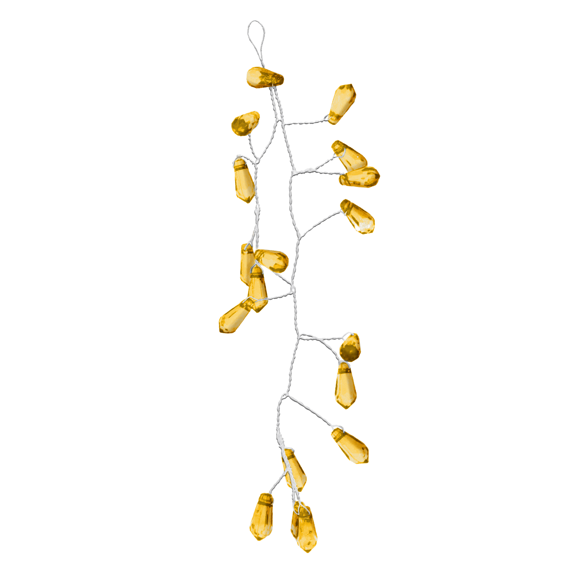 Изображение товара Украшение елочное Ветка 14x6 см золотой для новогодней елки
