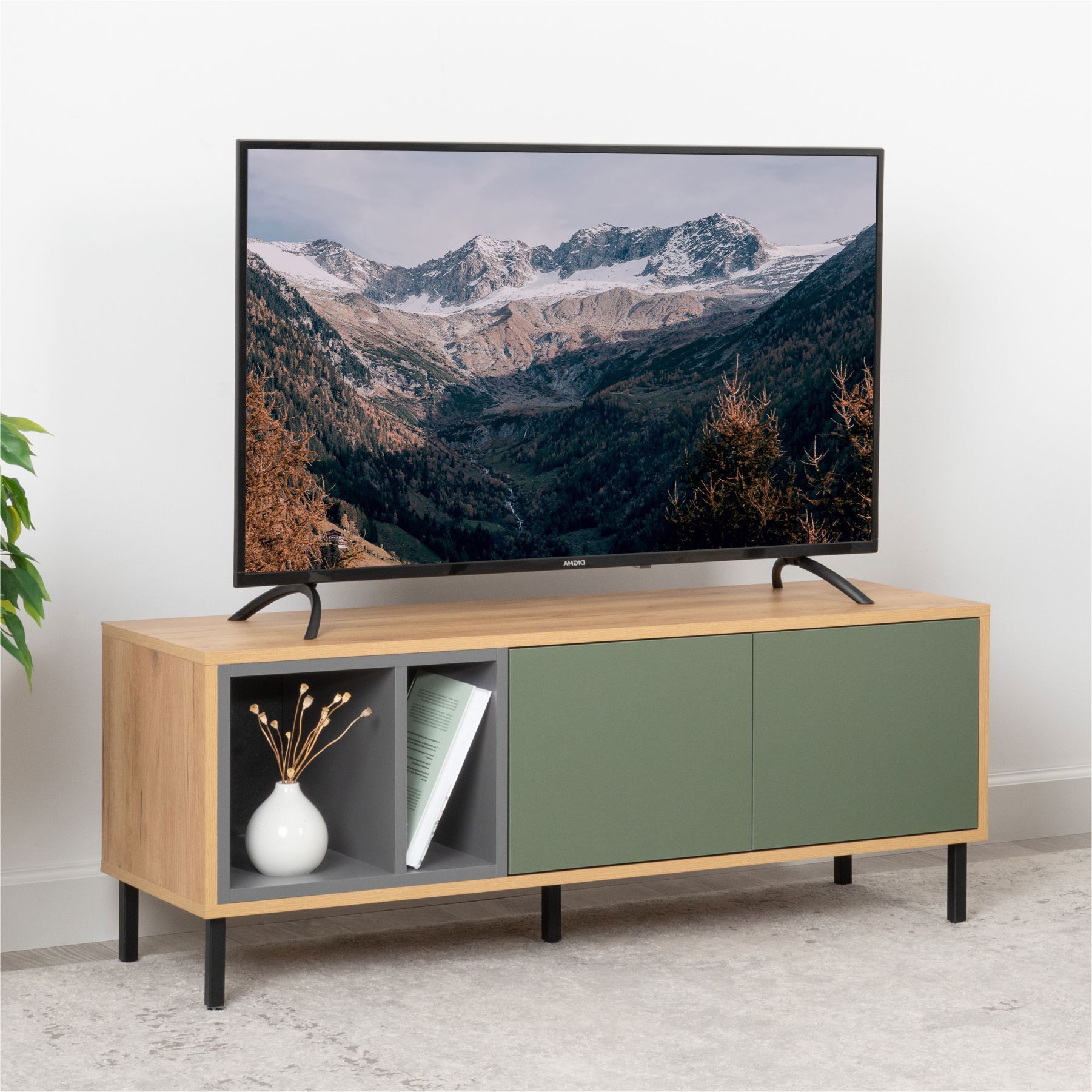 Изображение товара Тумба под телевизор Egregor Купер 115x44.4x35.4 см ЛДСП, минимализм, Россия