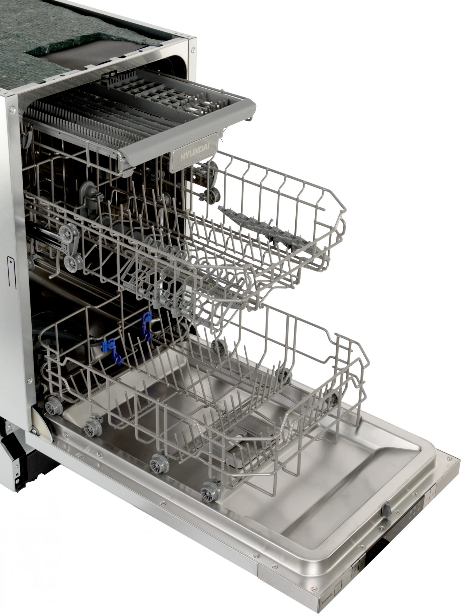 Изображение товара Встраиваемая посудомоечная машина Hyundai HBD 480 45 см 8 программ серебристый
