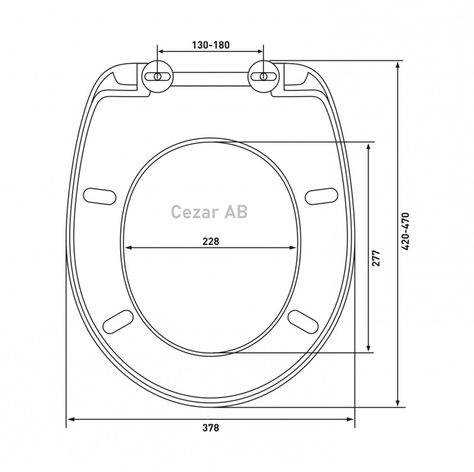 Сиденье для унитаза Cezar AB - 9