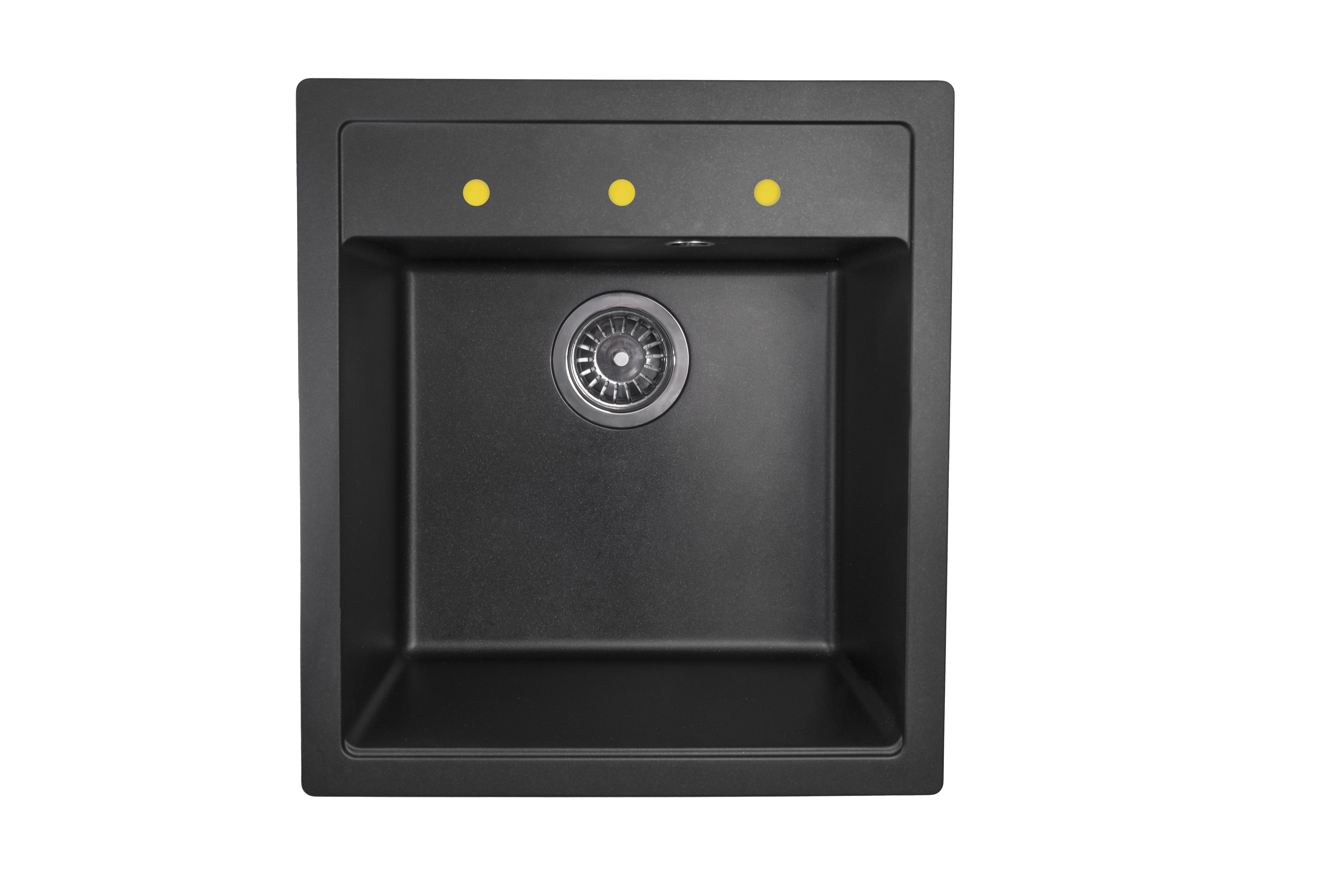 Изображение товара Мойка для кухни Flortek Челси 46x51 см с кварцевым покрытием антрацит