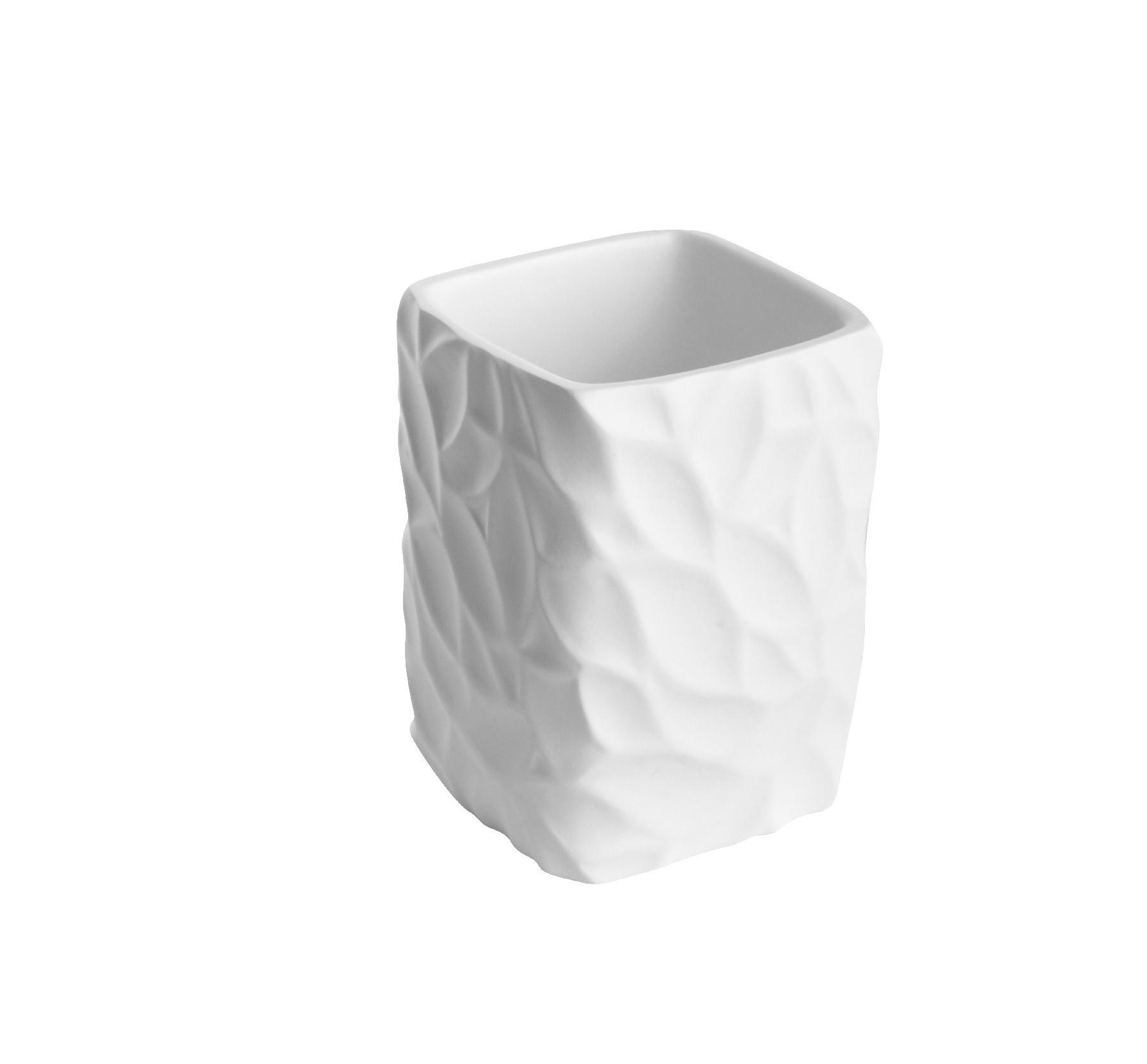 Изображение товара Стакан для зубных щеток Fixsen Fresco FX-951-3 белый полирезин