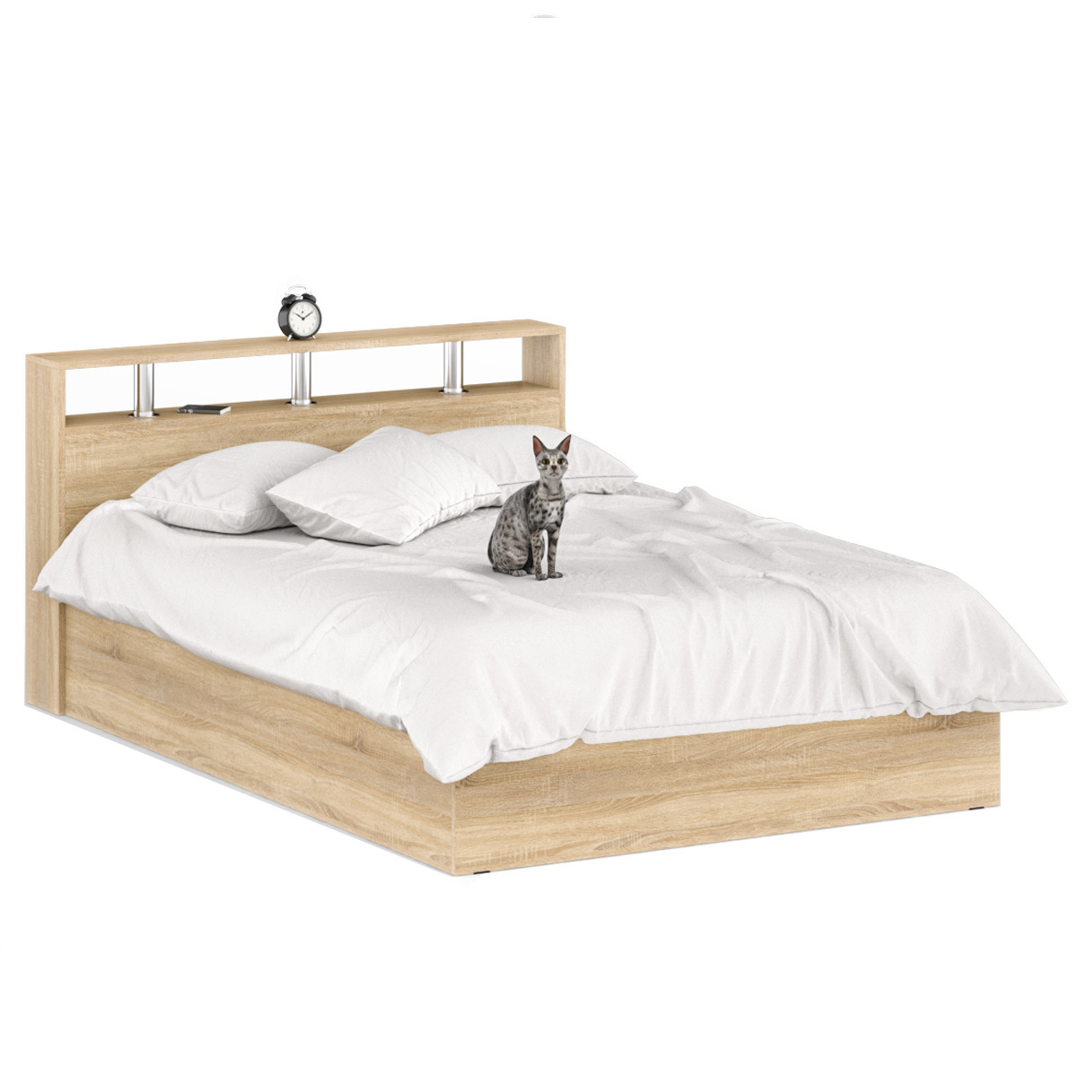 Изображение товара Кровать Камелия 1400 дуб сонома 144x78x217 см