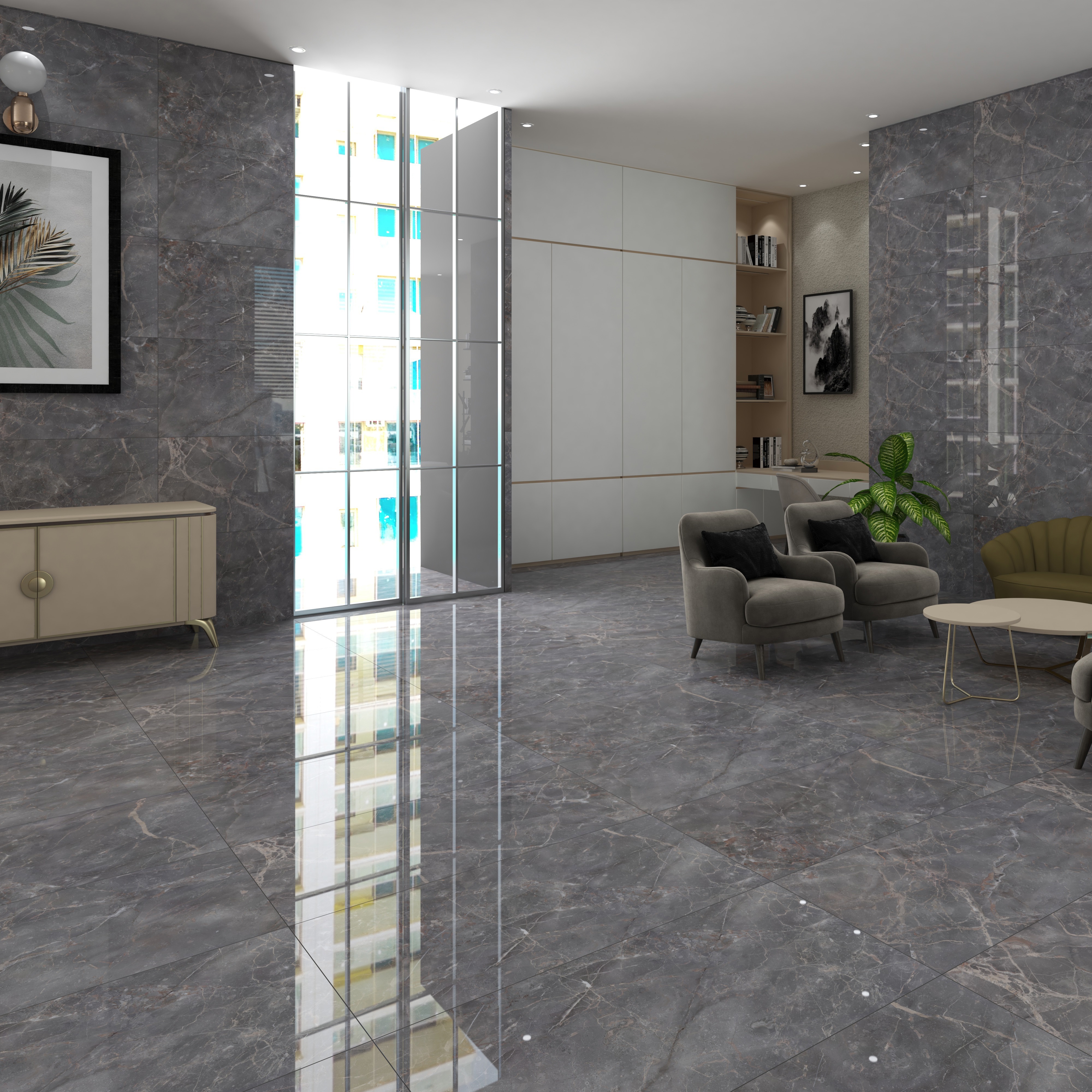 Изображение товара Керамогранит Leopard 7170 Elit Grey 120x60 см для полов и стен, морозостойкий