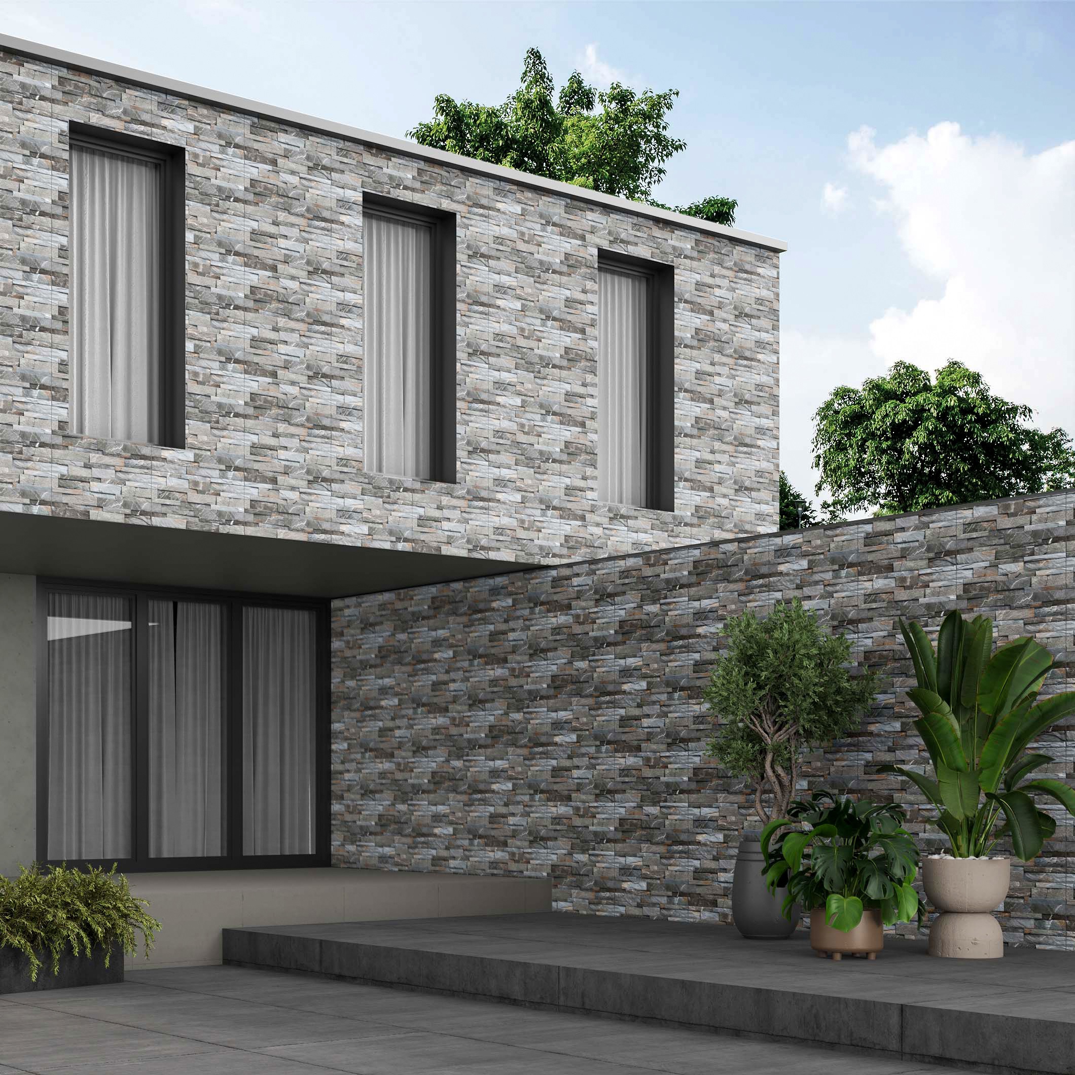 Изображение товара Глазурованный керамогранит Concor Slate Grey 30x60 см матовый серый камень