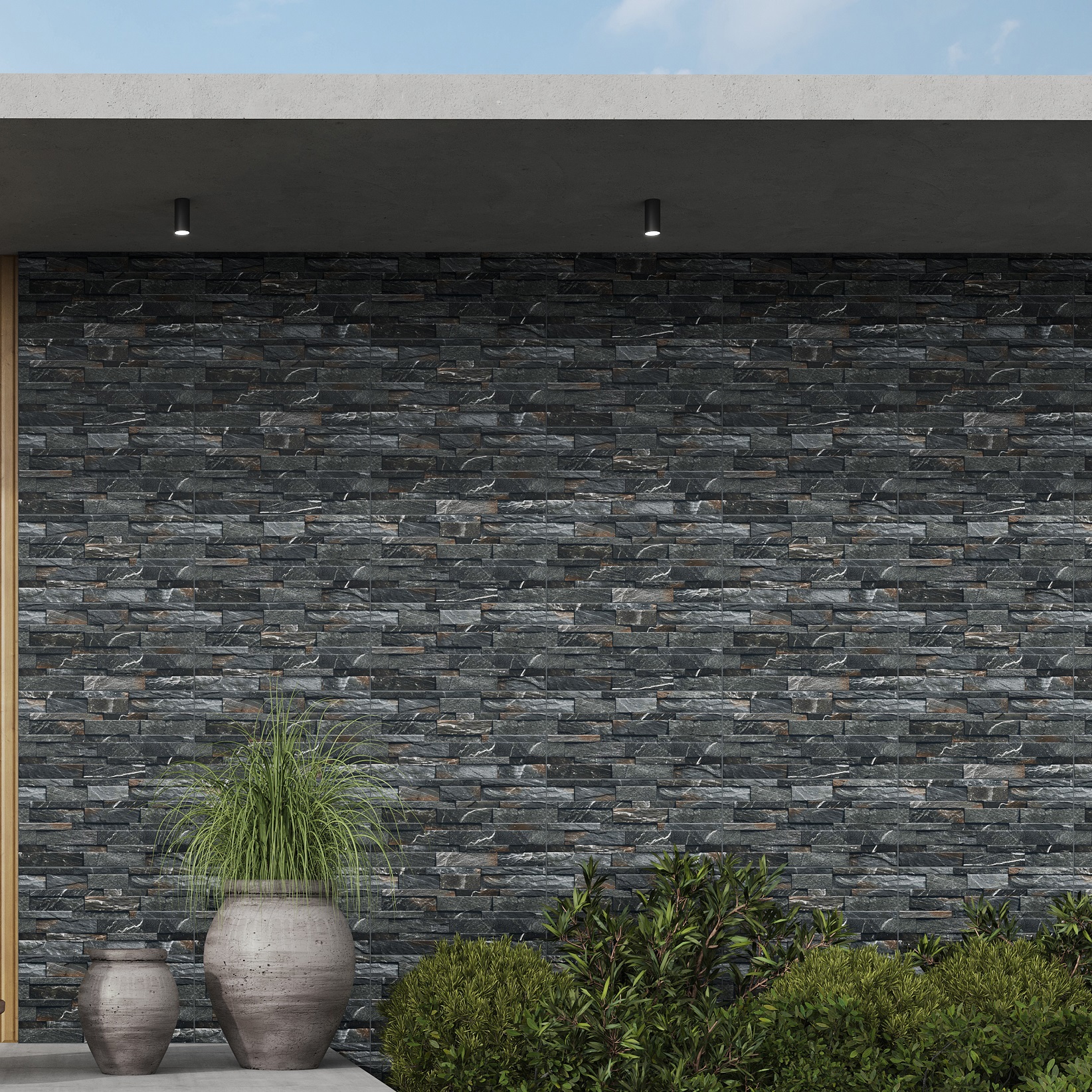 Изображение товара Глазурованный керамогранит Concor Slate Black 30x60 см матовая облицовка