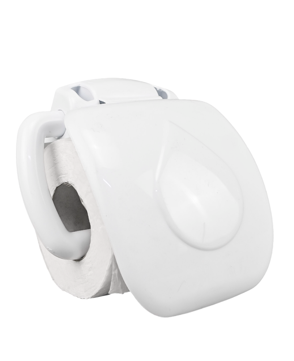 Изображение товара Держатель для туалетной бумаги Prime с крышкой белый