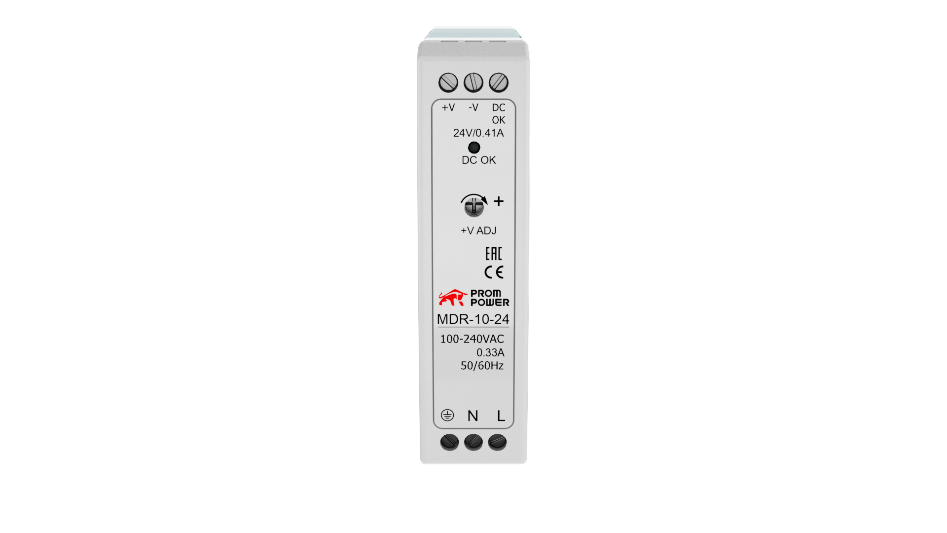 Изображение товара Источник питания Prompower MDR-10-24 24 В 0.41 А 10 Вт для устройств