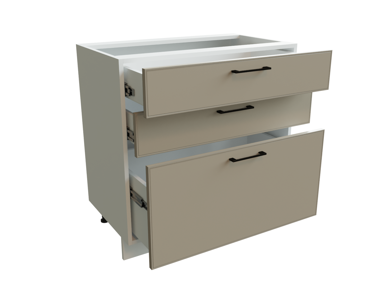 Изображение товара Напольный шкаф Мемфис 80x81.6x47.8 см белый серый МДФ ЛДСП