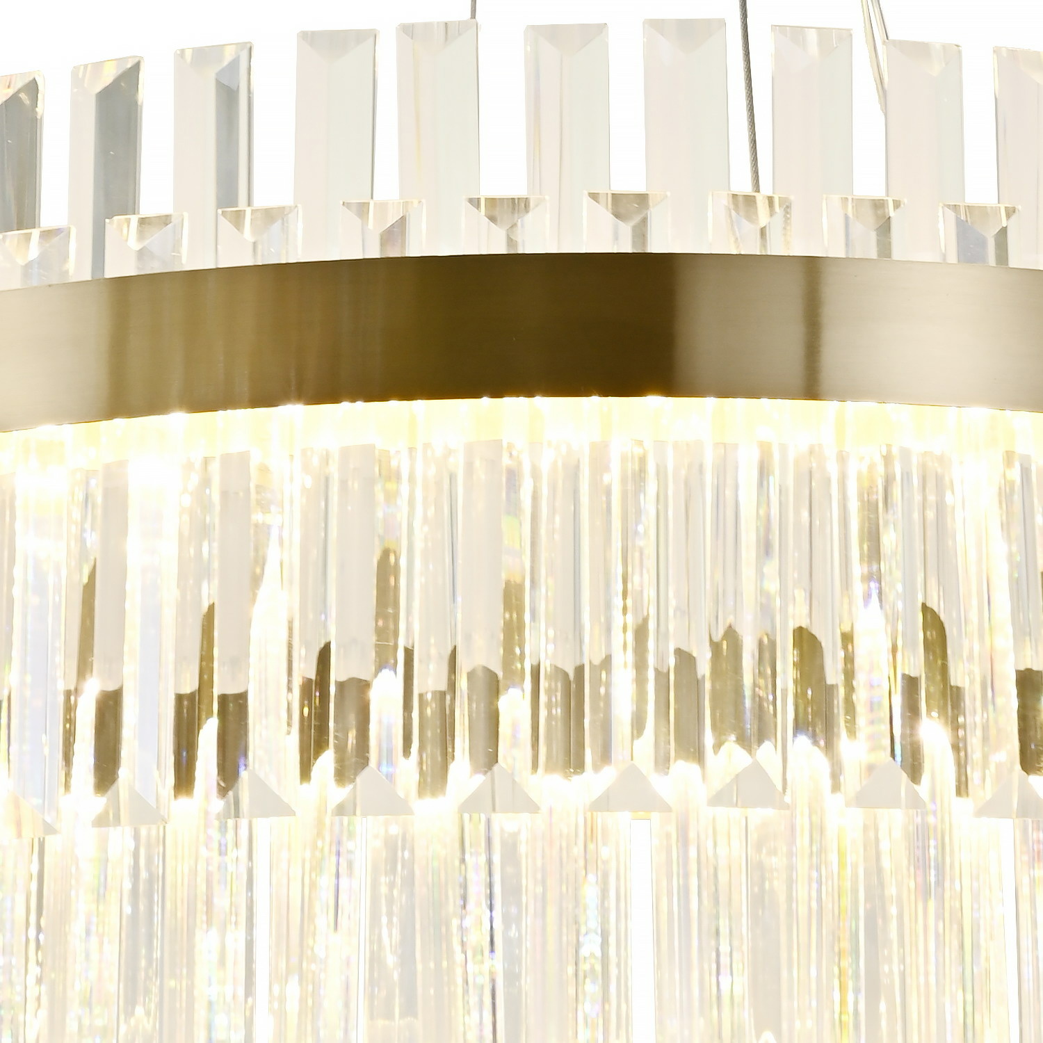 Изображение товара Светильник подвесной светодиодный Reluce 08813-0.4-400 hgt с пультом управления 18 м² регулируемый белый свет цвет золото/прозрачный