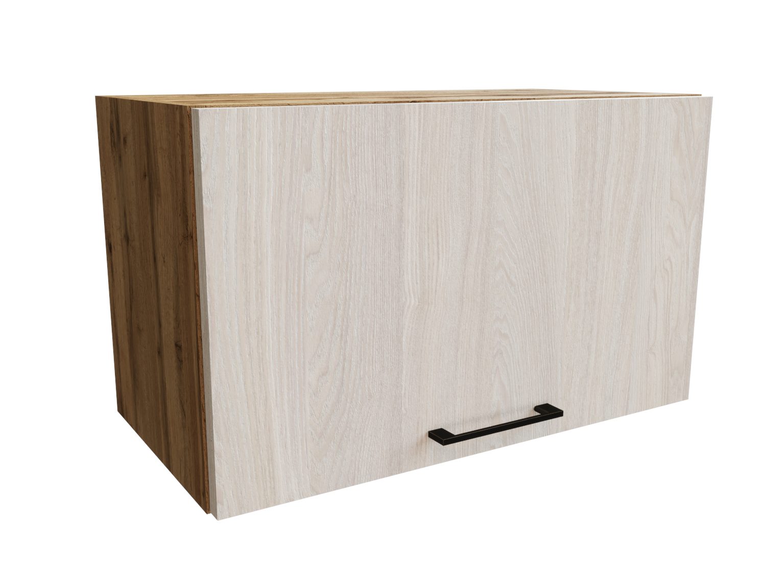 Изображение товара Навесной шкаф 60x35.80x31.80 см фасад белый дуб ЛДСП каркас дуб вотан ЛДСП Сурская Мебель