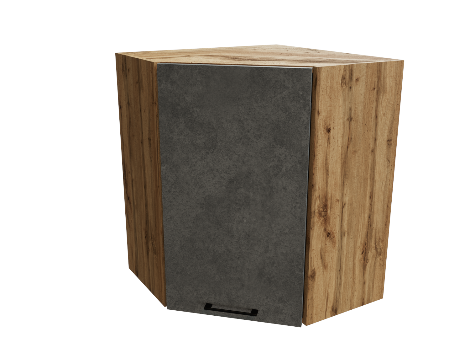 Изображение товара Навесной шкаф 59.20x71.60x59.20 см фасад серый дуб ЛДСП каркас дуб вотан ЛДСП Сурская Мебель