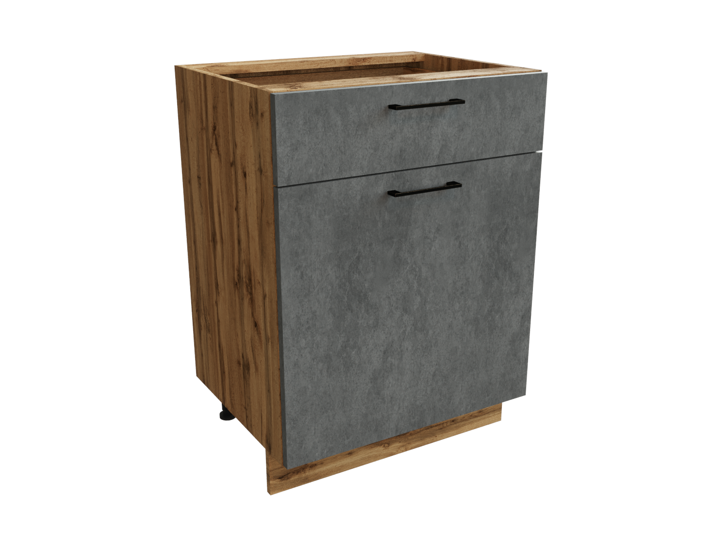 Изображение товара Напольный шкаф 60x81.6 см с ящиком Хелмер серый дуб