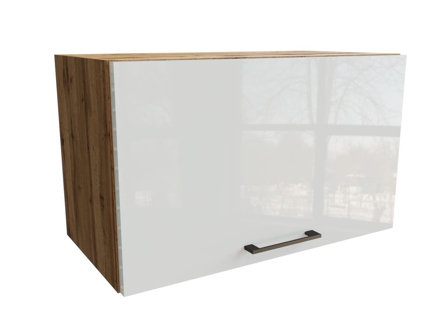 Изображение товара Навесной шкаф 60x35.80x31.80 см белый МДФ с каркасом дуб вотан