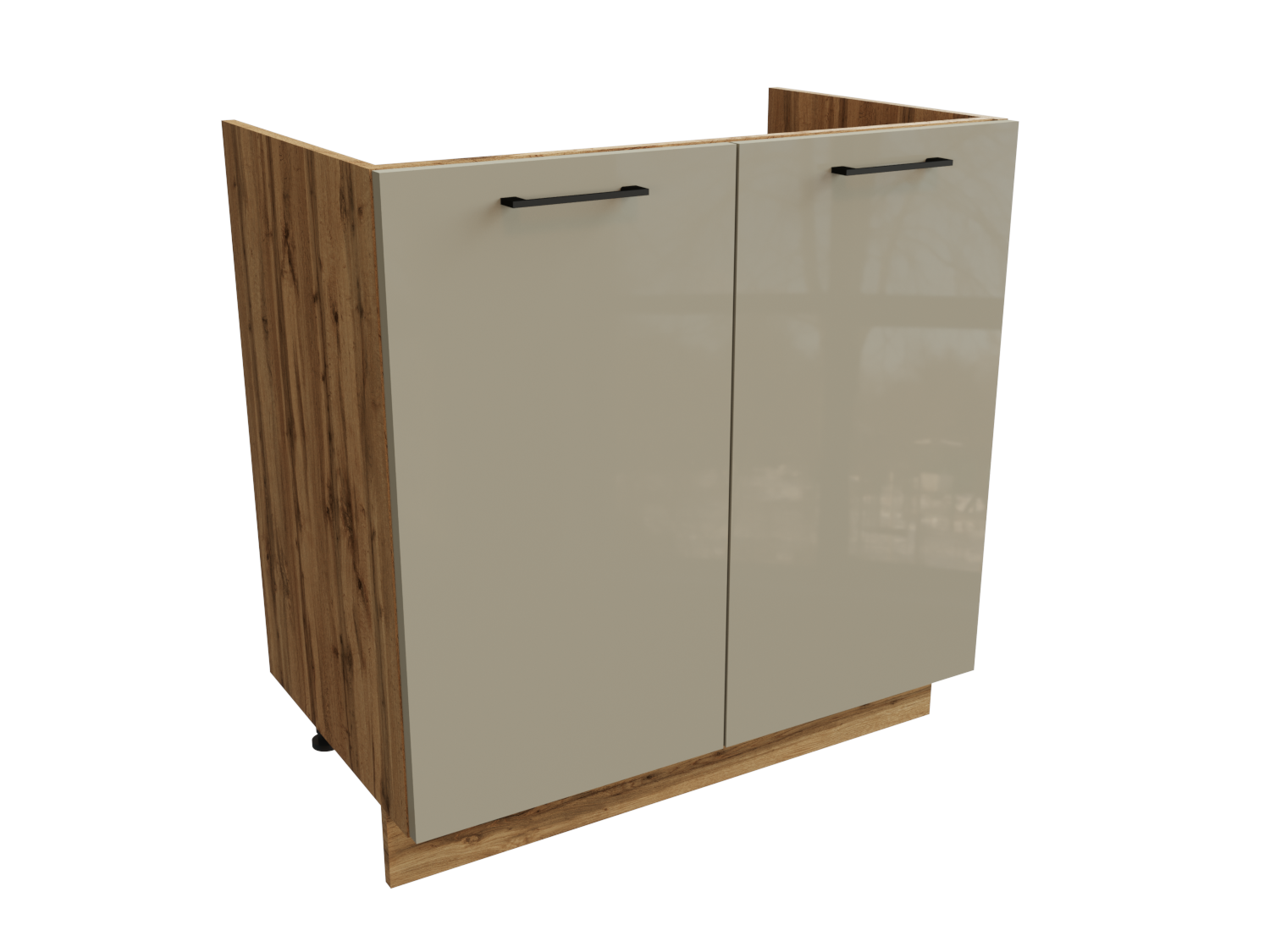 Изображение товара Напольный шкаф 80x81.6x47.4 см с фасадами капучино и дубовым каркасом от Сурская Мебель