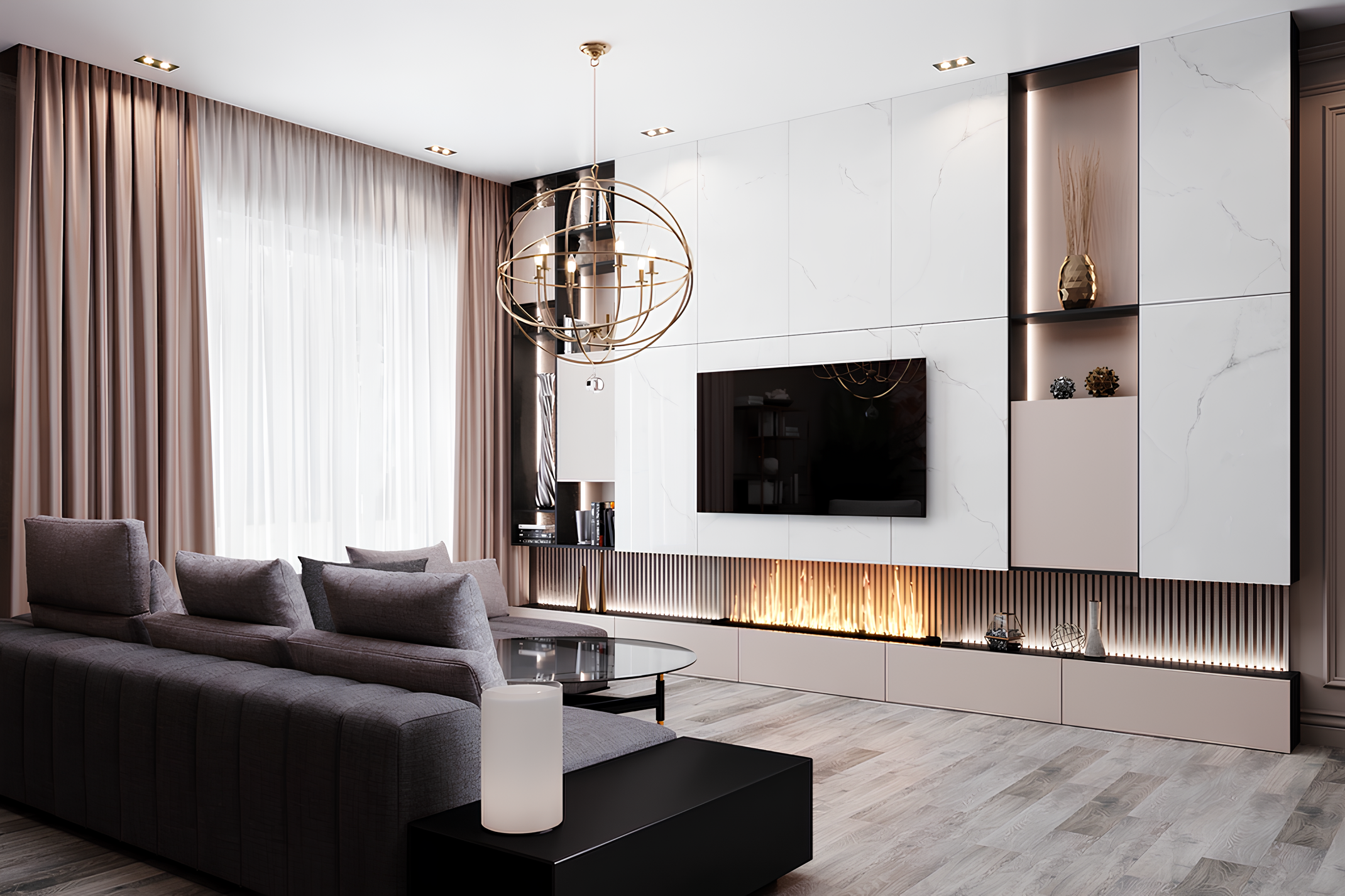 Изображение товара Керамогранит Absolut gres Royal grey light 60x120 см светло-серый полированный